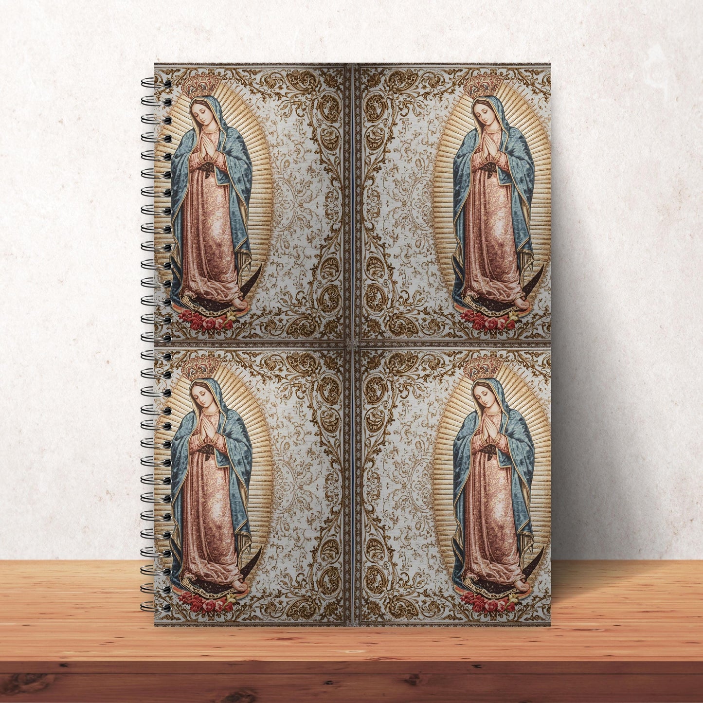 Religious digital paper with holy-card style artwork — Papel digital religioso estilo estampa