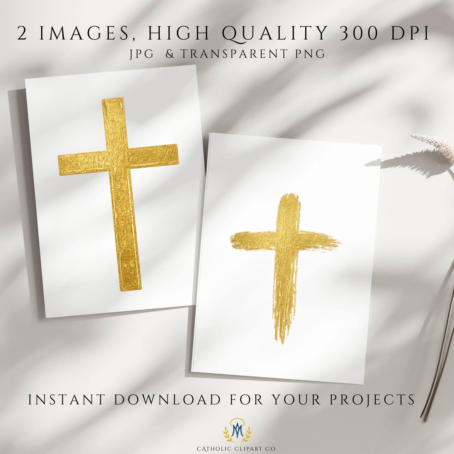 Gold cross PNG for baptism and First Communion – Cruz dorada PNG para Bautismo y Primera Comunión