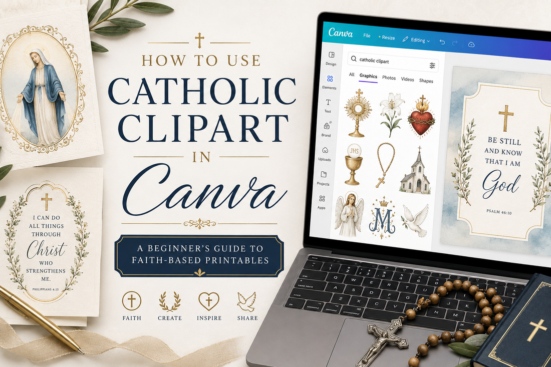 How to Use Catholic Clipart in Canva: A Beginner's Guide to Faith-Based Printables