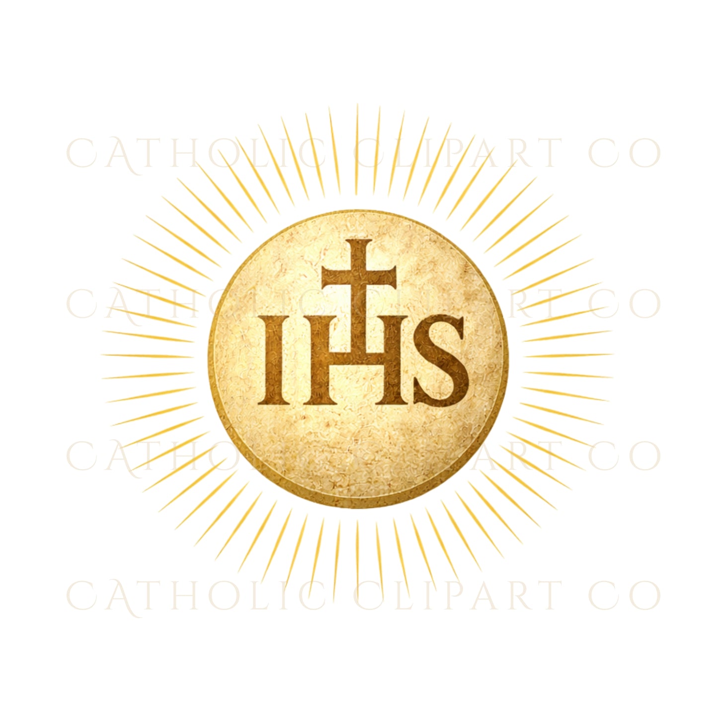 Sacred Heart Catholic Symbol Suite | IHS, Eucharist, Cross & Marian Emblems PNG | Catholic Wedding and Sacramental Designs