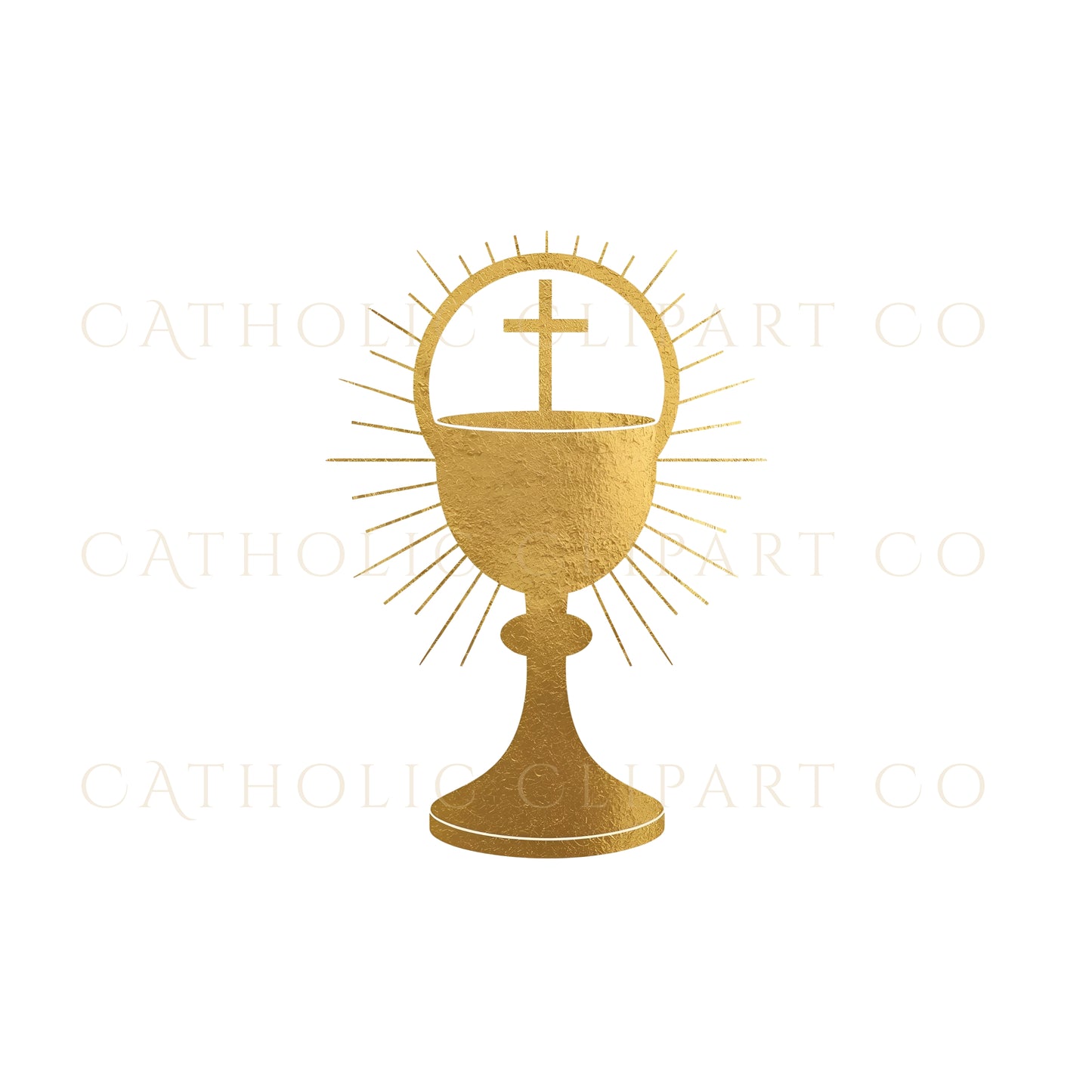 Gold Catholic Sacramental Symbols Clipart Bundle | 10 Gold Sacrament Icons | Catholic PNG | Baptism Communion Confirmation Art