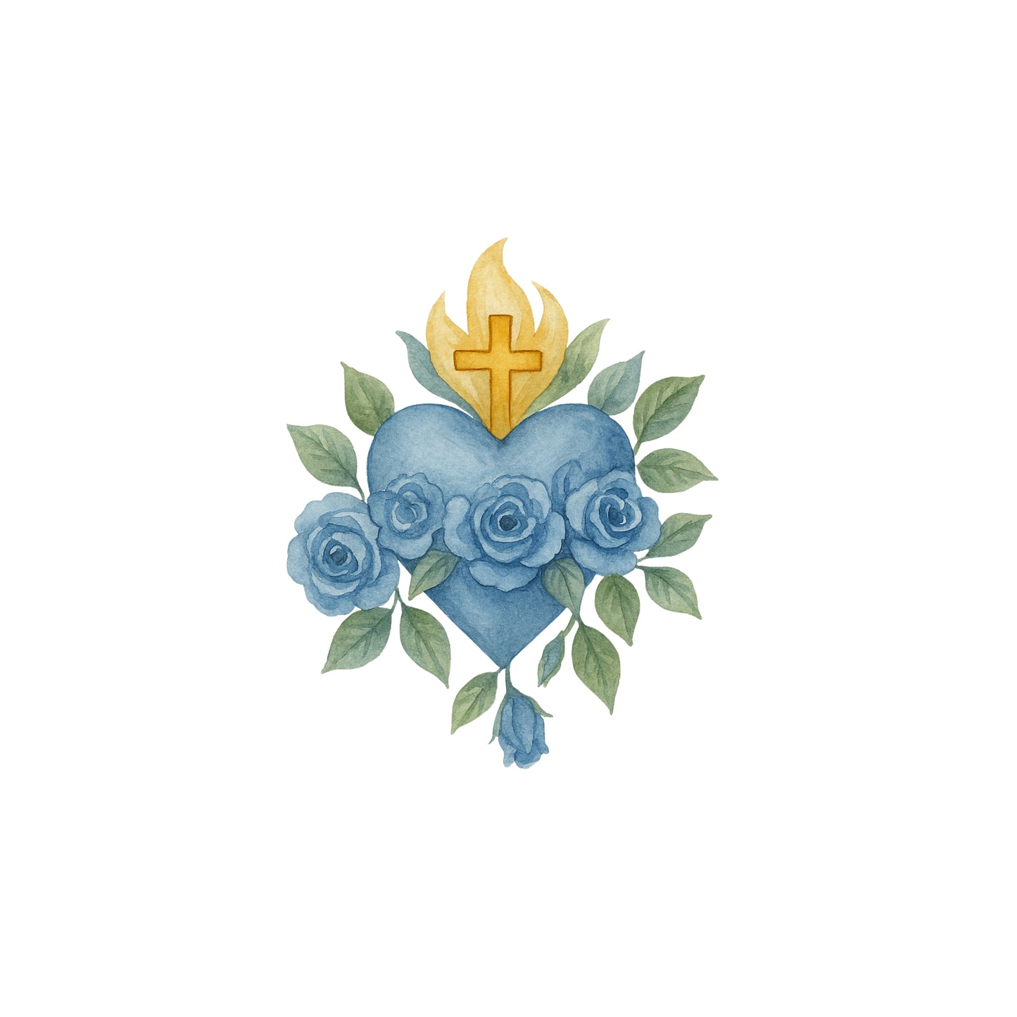 Sacred Heart Clipart Bundle | Catholic Sacred Hearts PNG JPG | Christian Watercolor Clip Art Set | Commercial Use Religious Clipart