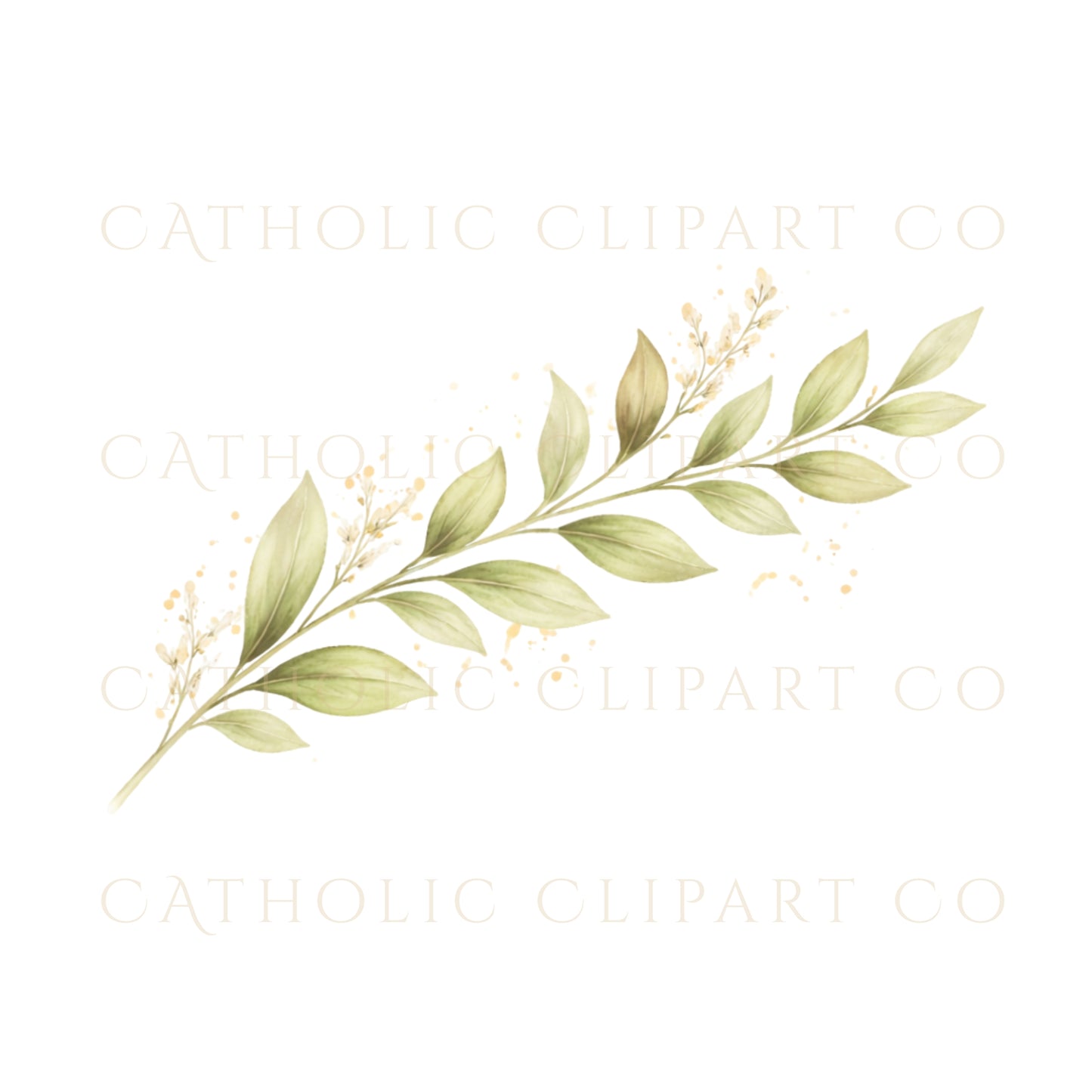Catholic Watercolor Sacraments Clipart | Baptism First Communion Confirmation Wedding | Gold Religious PNG for Commercial Use