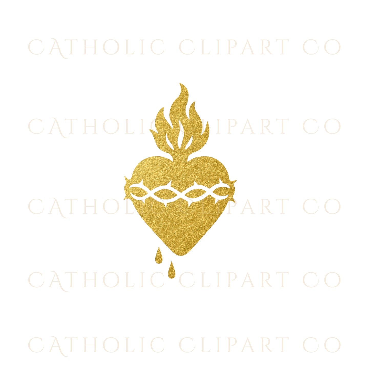 Sacred Heart Clipart Bundle | Catholic Sacred Hearts PNG JPG | Christian Watercolor Clip Art Set | Commercial Use Religious Clipart