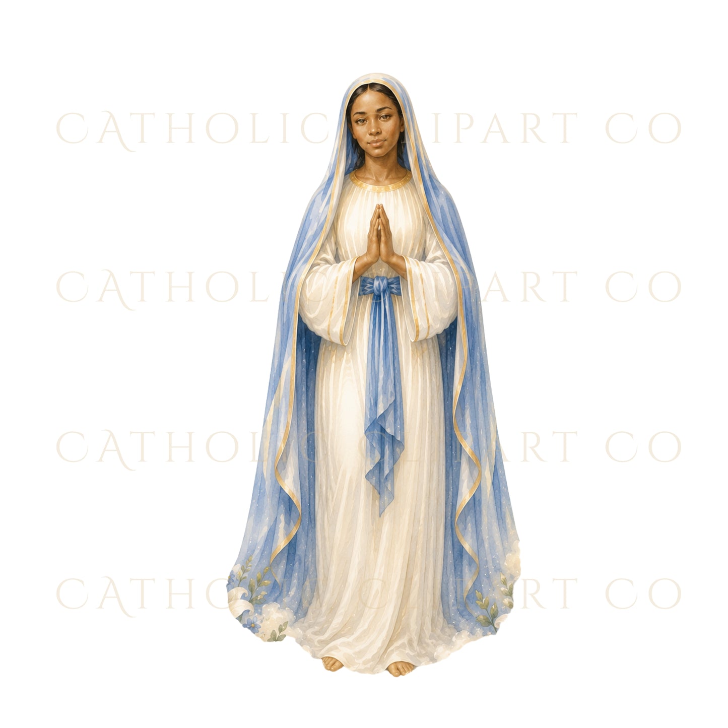 Our Lady of Kibeho Clipart PNG Bundle, Catholic Marian Apparition Watercolor Clipart, Virgin Mary PNG, Rwanda Catholic Clipart