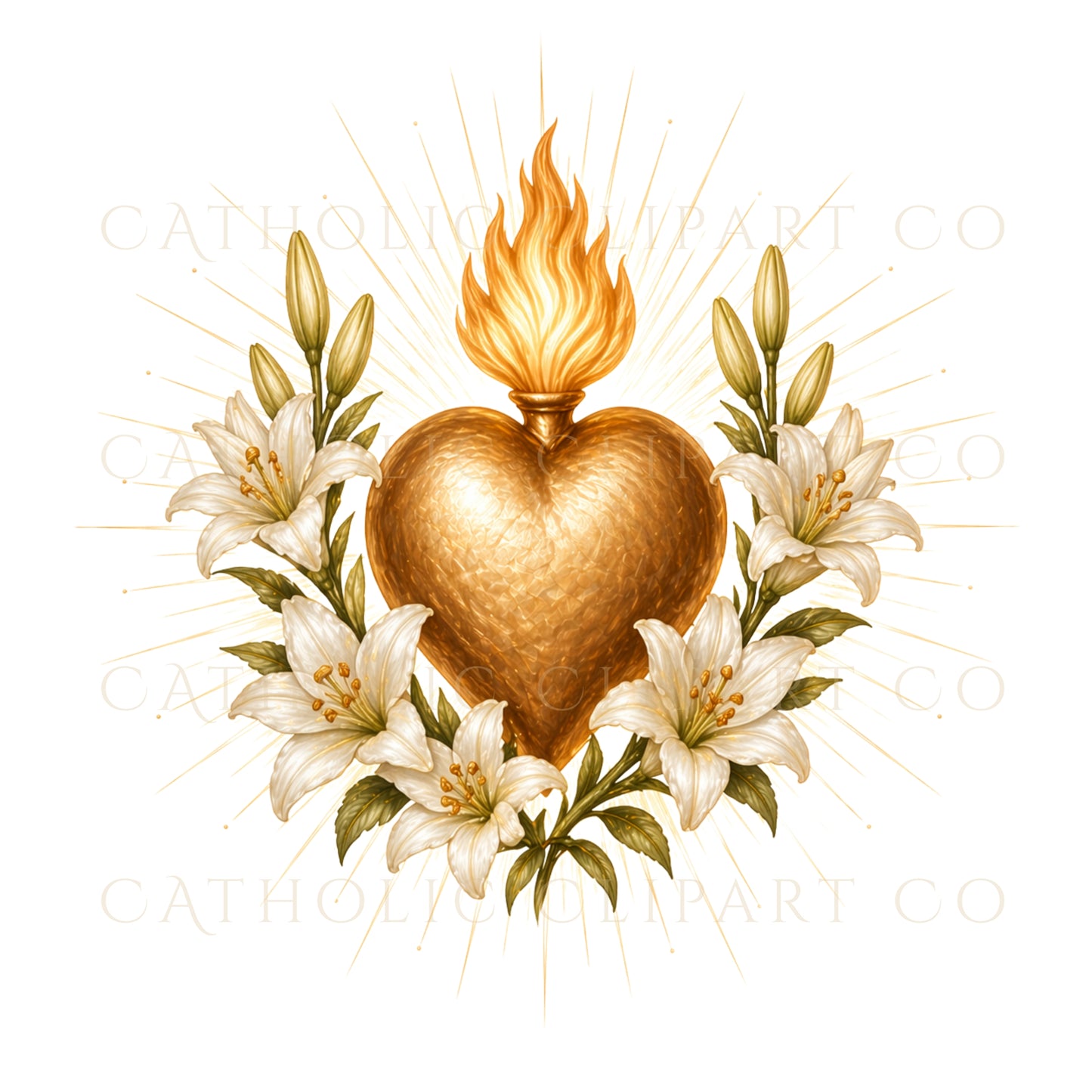 Immaculate Heart of Jesus Mary Joseph PNG, Sacred Heart Catholic Set, Holy Family Devotional Images, Christian Religious Clipart