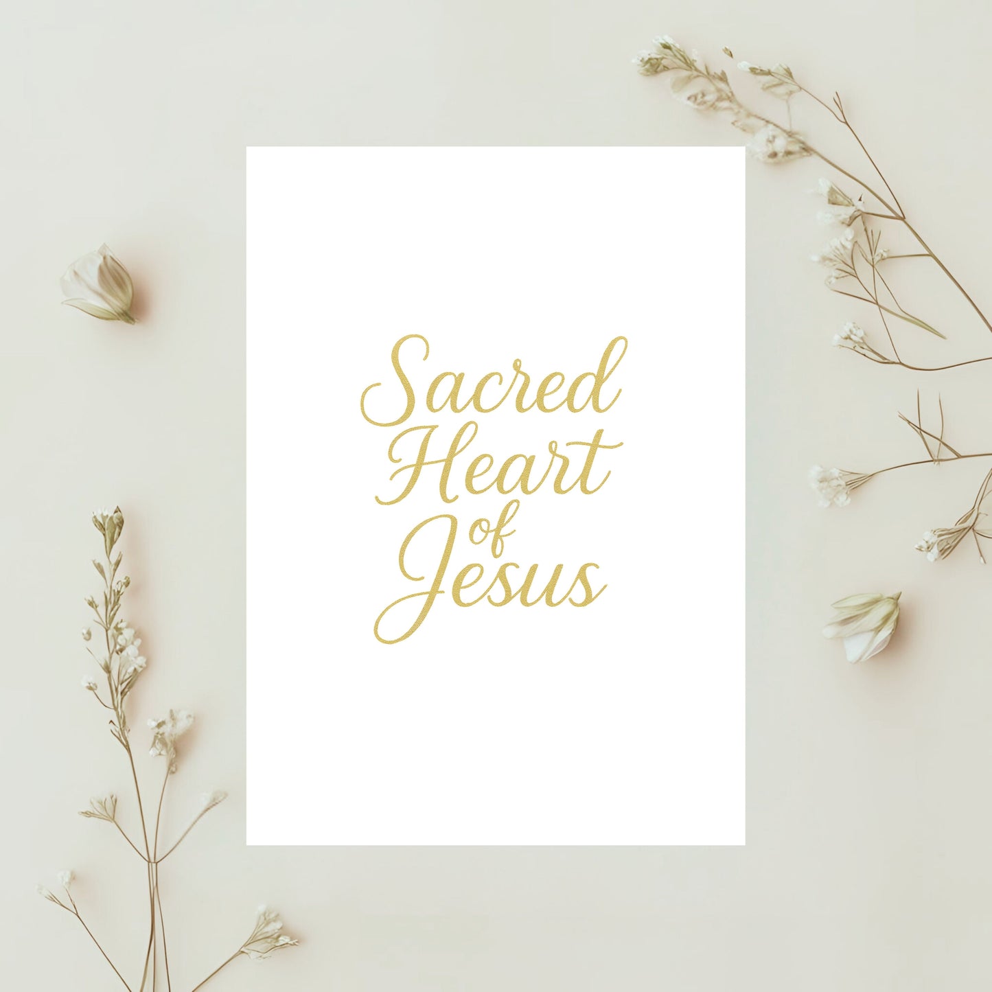 Catholic IHS Sacred Heart vintage religious design | Diseño religioso católico vintage del Sagrado Corazón con IHS