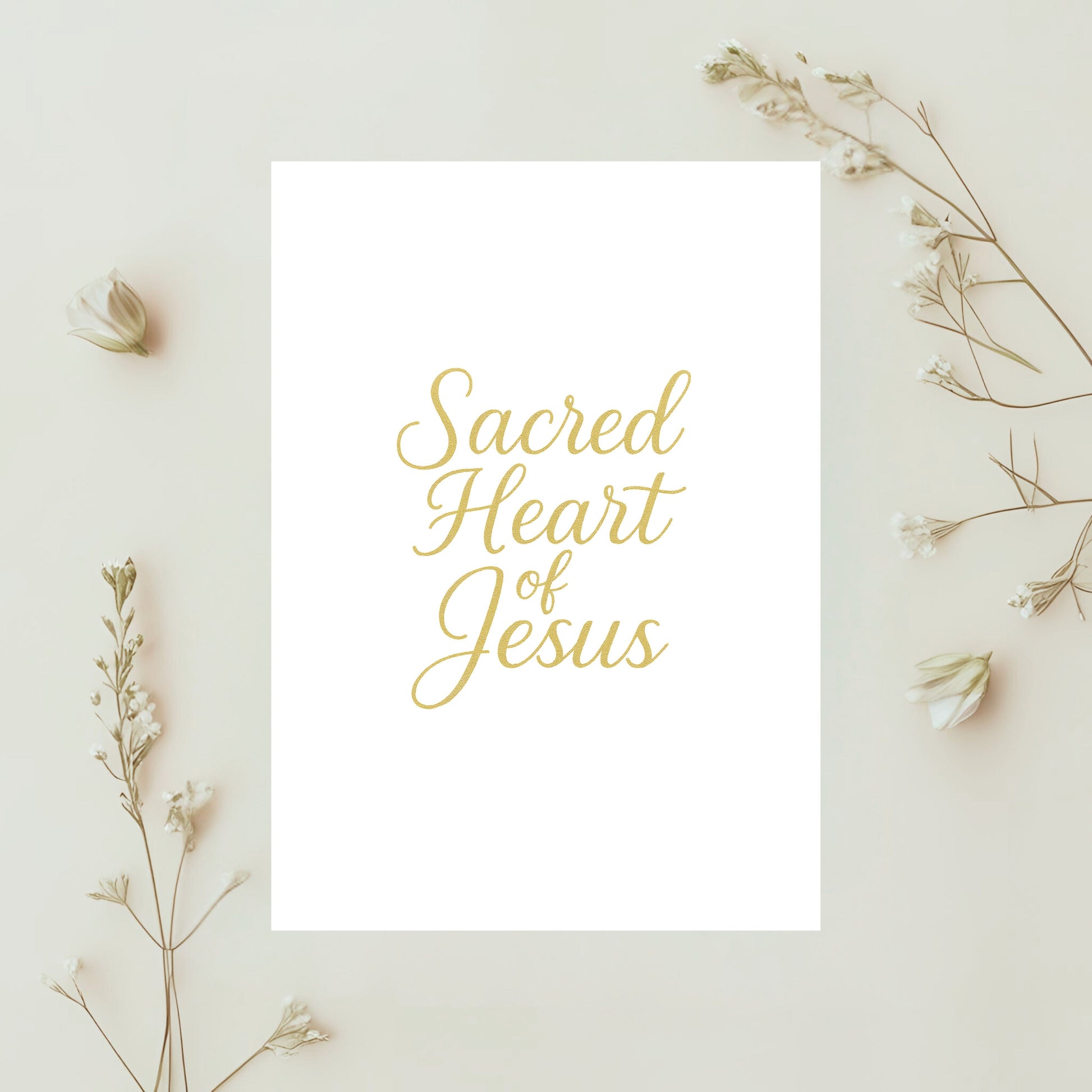 Catholic IHS Sacred Heart vintage religious design | Diseño religioso católico vintage del Sagrado Corazón con IHS
