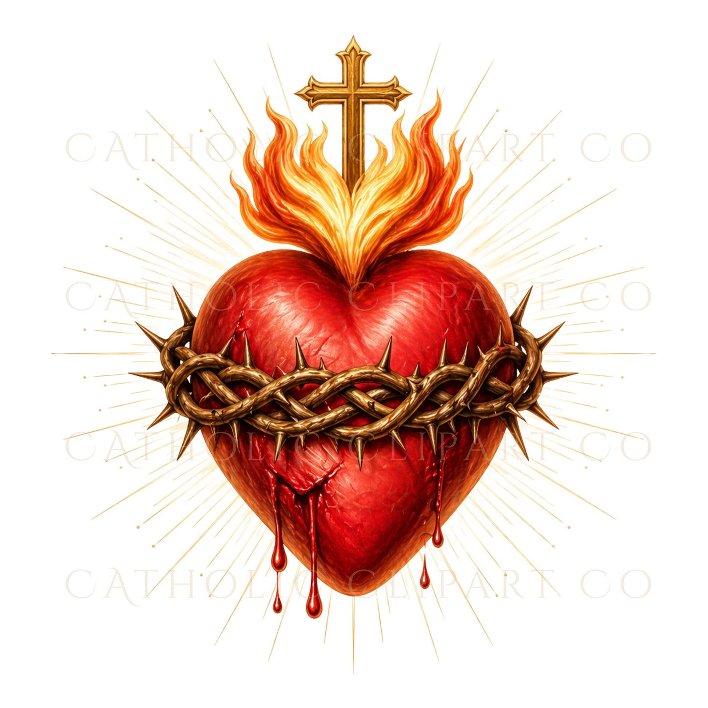 Immaculate Heart of Jesus Mary Joseph PNG, Sacred Heart Catholic Set, Holy Family Devotional Images, Christian Religious Clipart