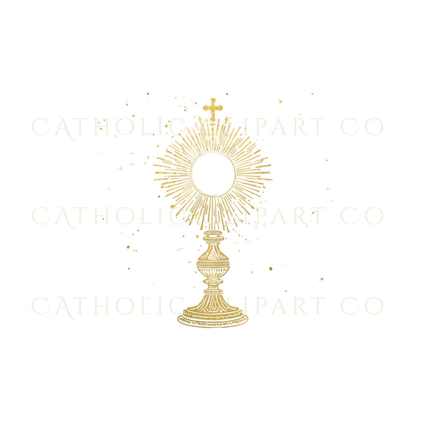 Gold Catholic Sacramental Symbols Clipart Bundle | 10 Gold Sacrament Icons | Catholic PNG | Baptism Communion Confirmation Art