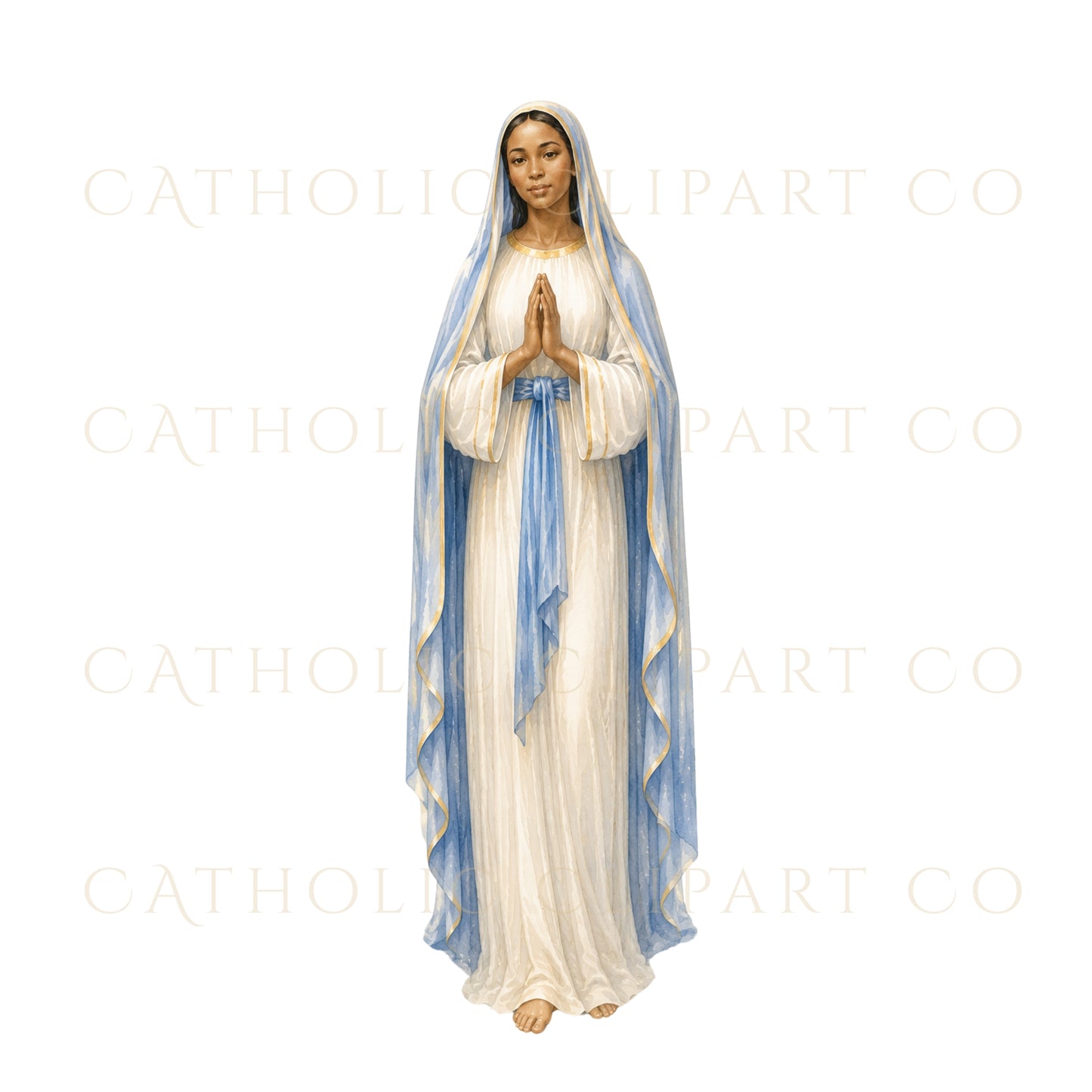 Our Lady of Kibeho Clipart PNG Bundle, Catholic Marian Apparition Watercolor Clipart, Virgin Mary PNG, Rwanda Catholic Clipart