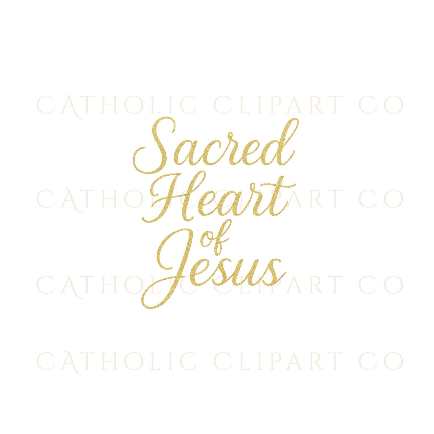 Sacred Heart of Jesus Clipart IHS Catholic Vintage Gold Sepia Religious Art PNG JPG Christian Sacred Heart Design