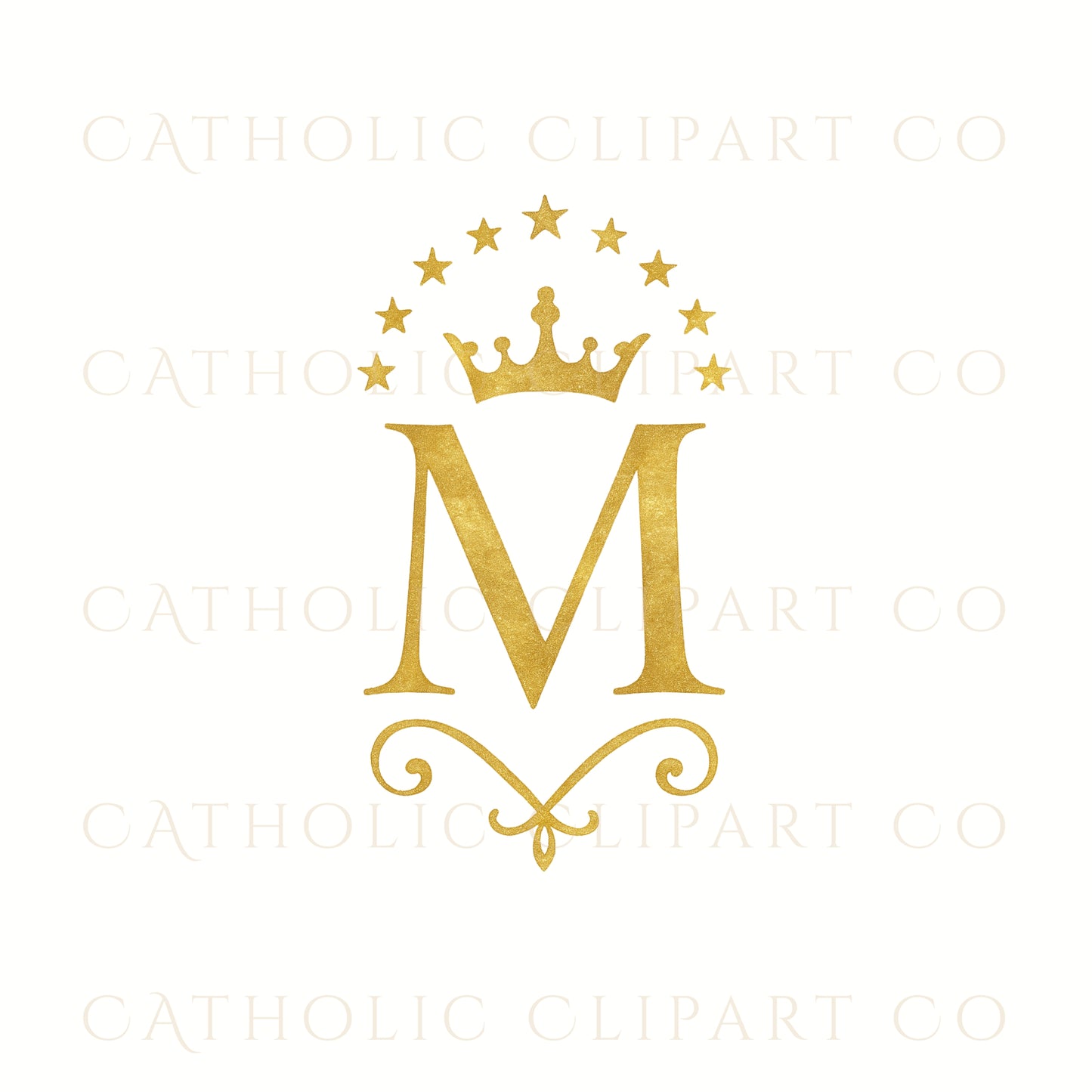 Elegant gold Catholic symbols for religious design projects / Símbolos católicos dorados elegantes para proyectos religiosos