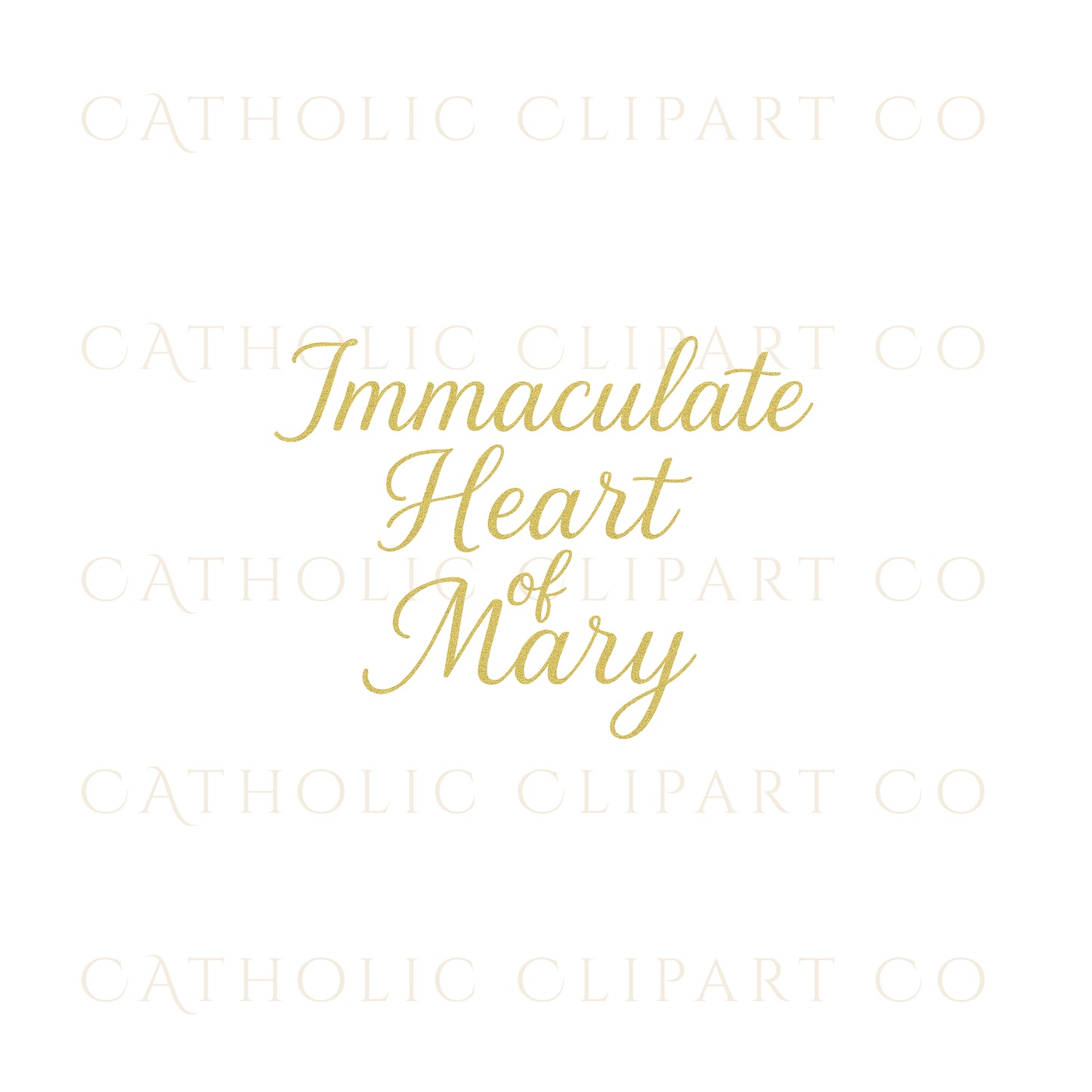 Gold Sacred Hearts Clipart Bundle, Sacred Heart of Jesus & Immaculate Heart of Mary, Catholic Gold Foil PNG JPG Set
