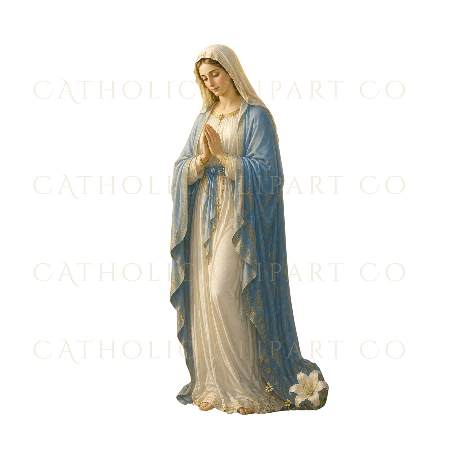 Our Lady of Champion Clipart PNG, Marian Apparition Clipart, Catholic Saint Mary PNG Bundle, Religious Clipart Commercial Use