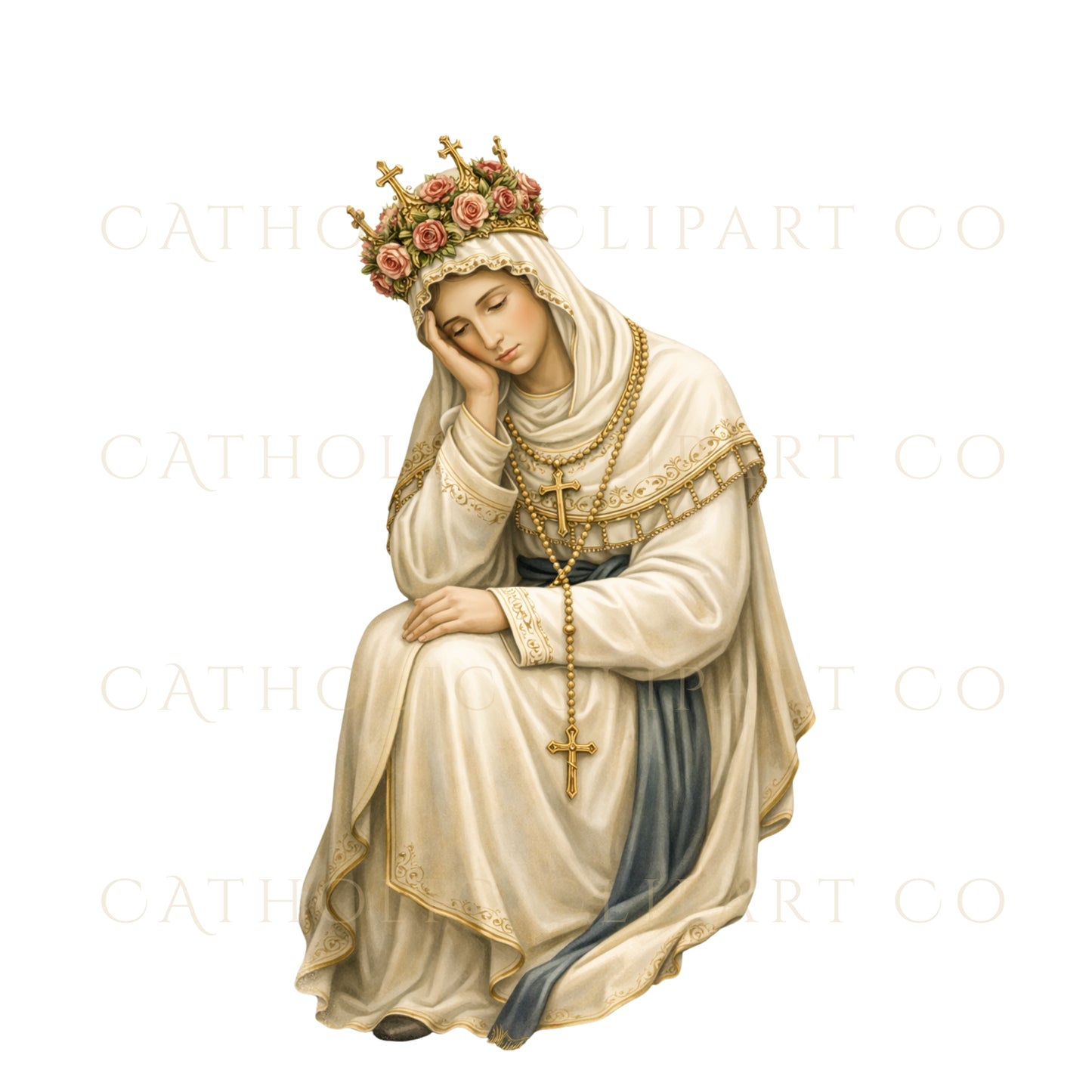 Marian Apparitions Clipart PNG | Our Lady of Guadalupe, Fatima, Lourdes | Catholic Virgin Mary Bundle, Immaculate Heart, Religious Clipart