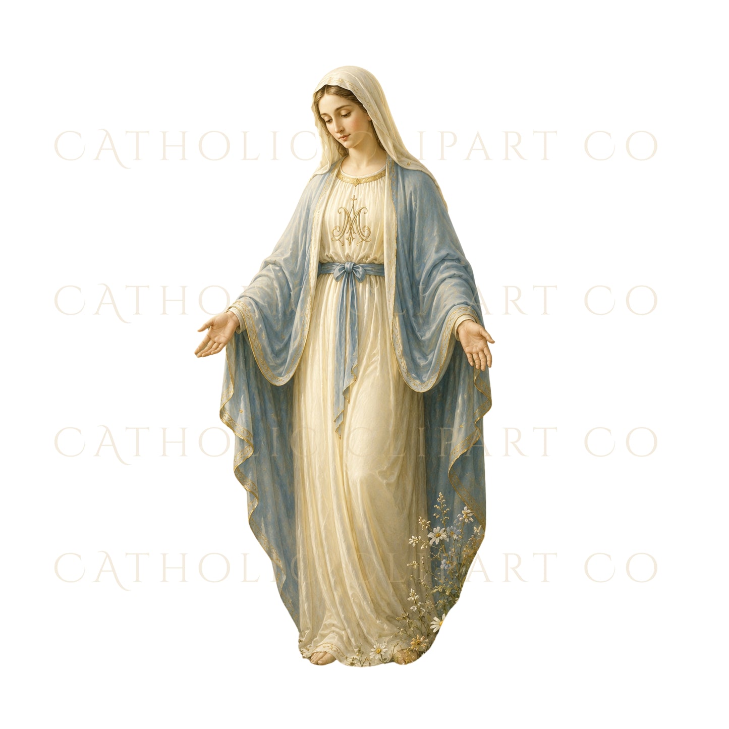 Our Lady of Champion Clipart PNG, Marian Apparition Clipart, Catholic Saint Mary PNG Bundle, Religious Clipart Commercial Use