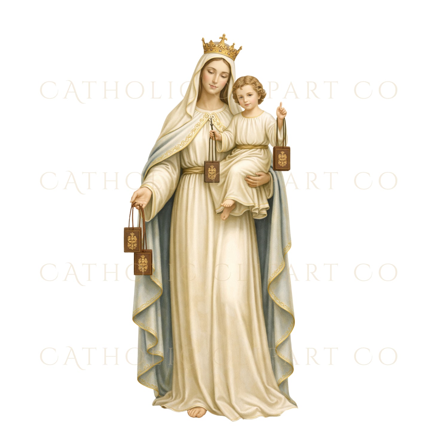 Marian Apparitions Clipart PNG | Our Lady of Guadalupe, Fatima, Lourdes | Catholic Virgin Mary Bundle, Immaculate Heart, Religious Clipart