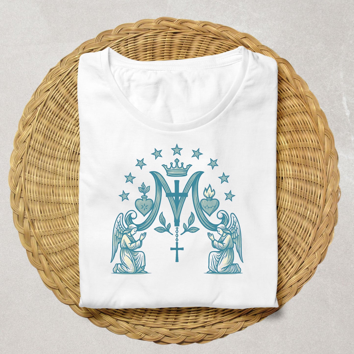 Auspice of Mary Clipart, Marian Monogram PNG JPG, Catholic M Symbol Clipart Set, Vintage Blue Marian Emblem, Luxury Catholic Art