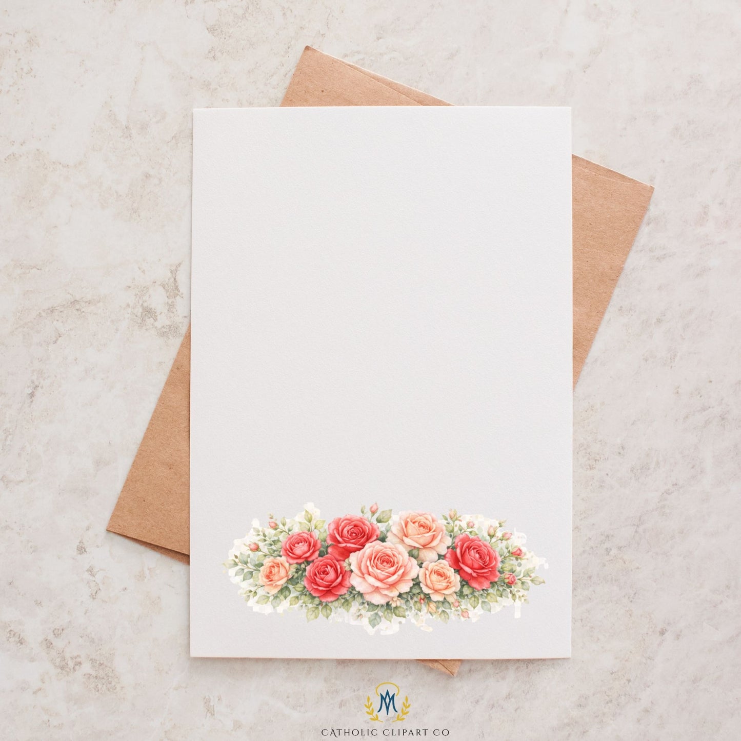 Marian watercolor art with roses inspired by Our Lady of Guadalupe | Arte mariano en acuarela con rosas inspirado en la Virgen de Guadalupe