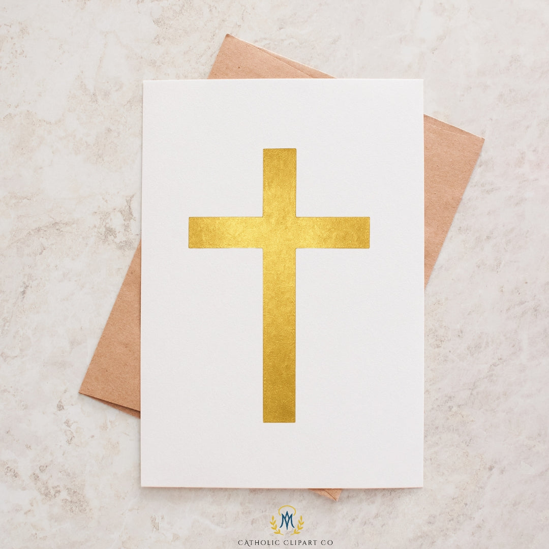 Golden Christian cross clipart bundle in elegant Catholic style for baptism, First Communion, weddings, and religious printables | Paquete de cruces cristianas doradas estilo católico para bautizo, Primera Comunión, bodas e imprimibles religiosos