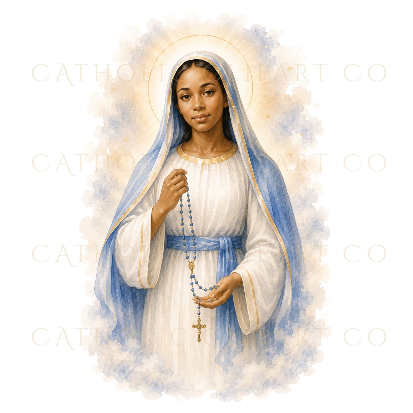Our Lady of Kibeho Clipart PNG Bundle, Catholic Marian Apparition Watercolor Clipart, Virgin Mary PNG, Rwanda Catholic Clipart