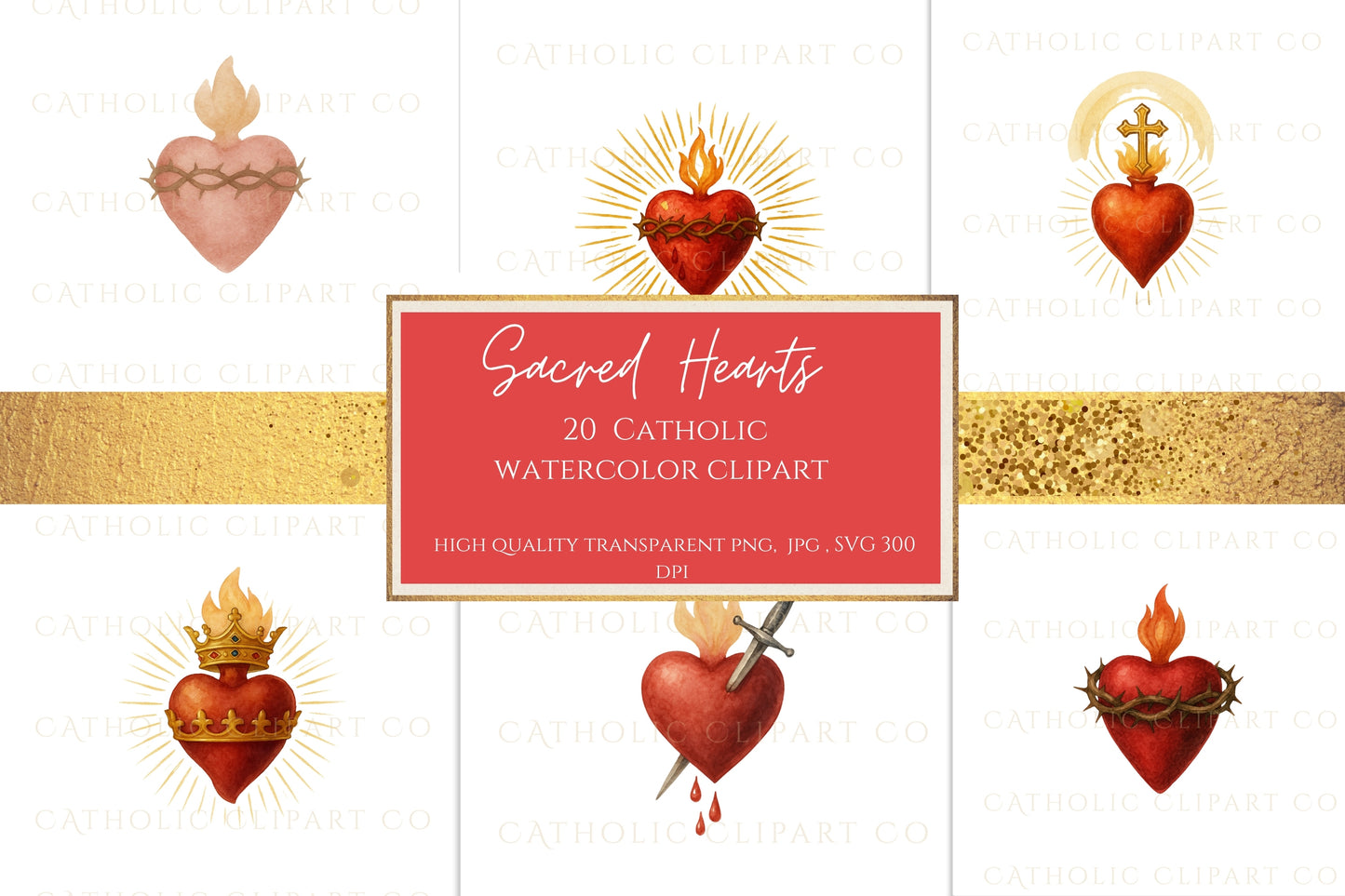 Sacred Heart with crown of thorns | Corazón Sagrado con corona de espinas