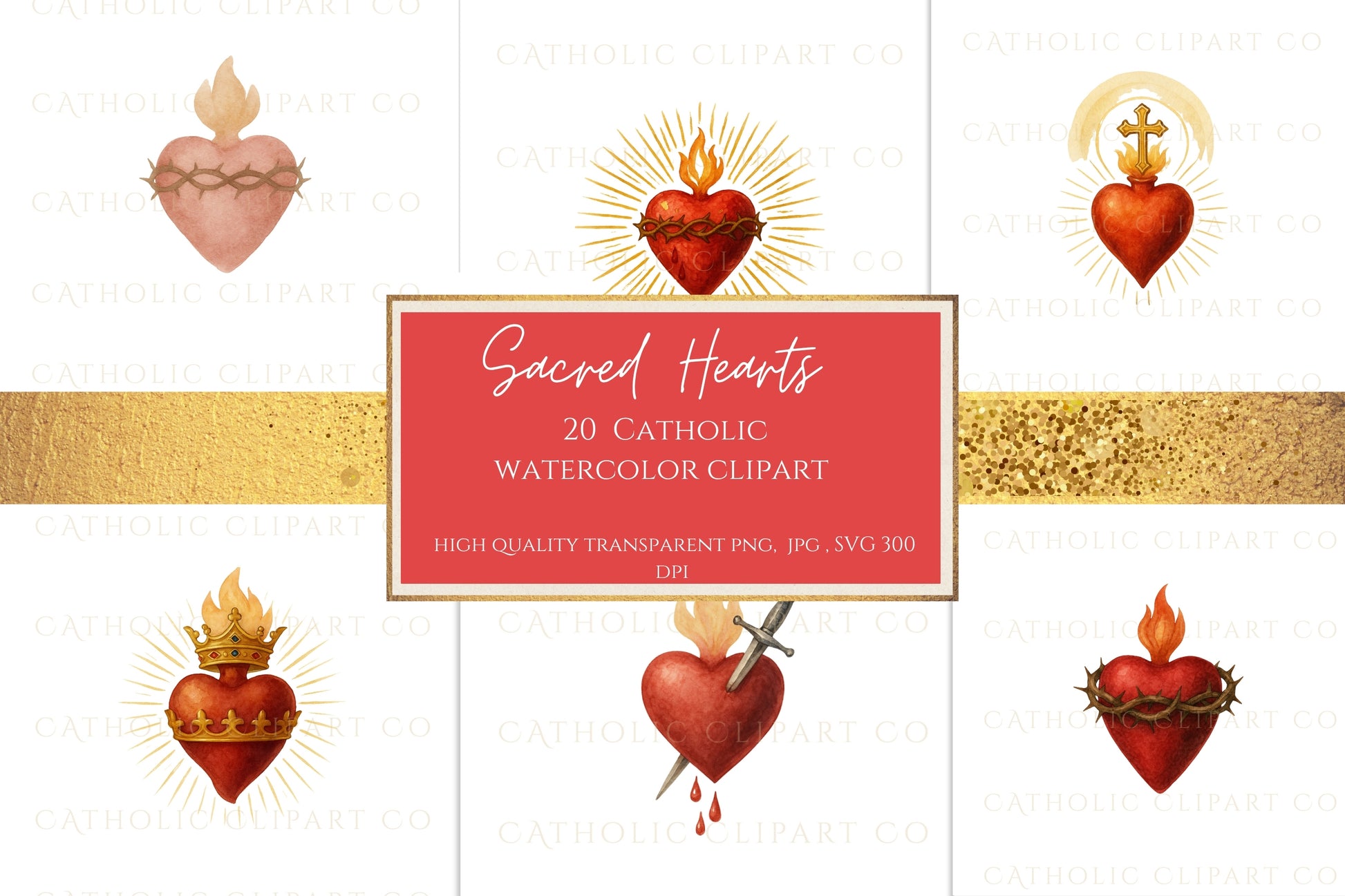 Sacred Heart with crown of thorns | Corazón Sagrado con corona de espinas