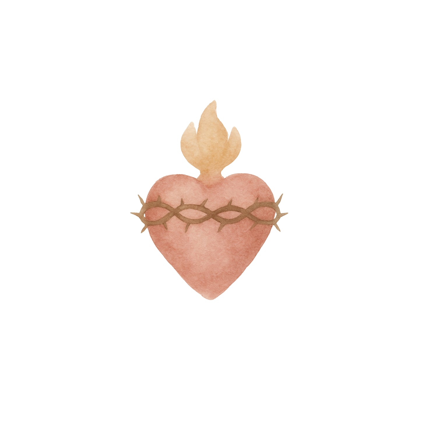 Sacred Heart Clipart Bundle | Catholic Sacred Hearts PNG JPG | Christian Watercolor Clip Art Set | Commercial Use Religious Clipart