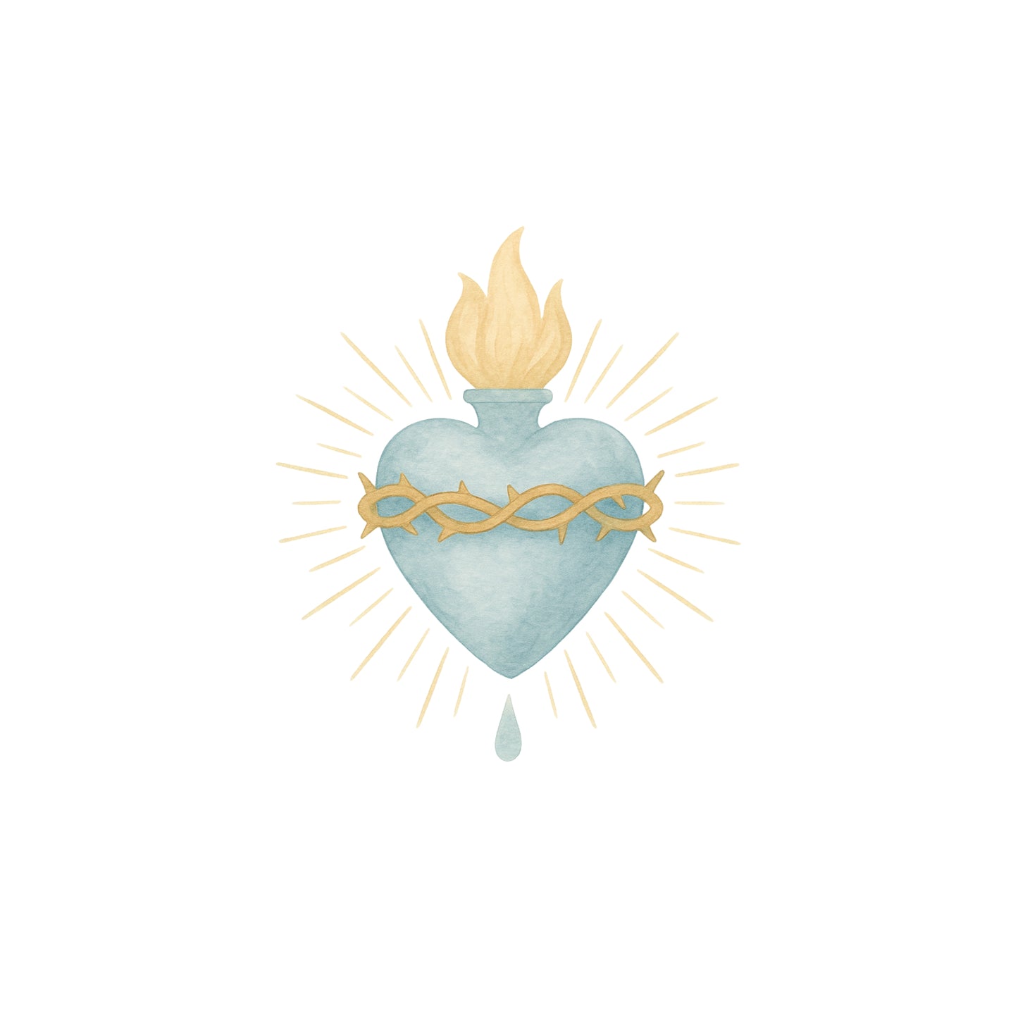 Sacred Heart Clipart Bundle | Catholic Sacred Hearts PNG JPG | Christian Watercolor Clip Art Set | Commercial Use Religious Clipart