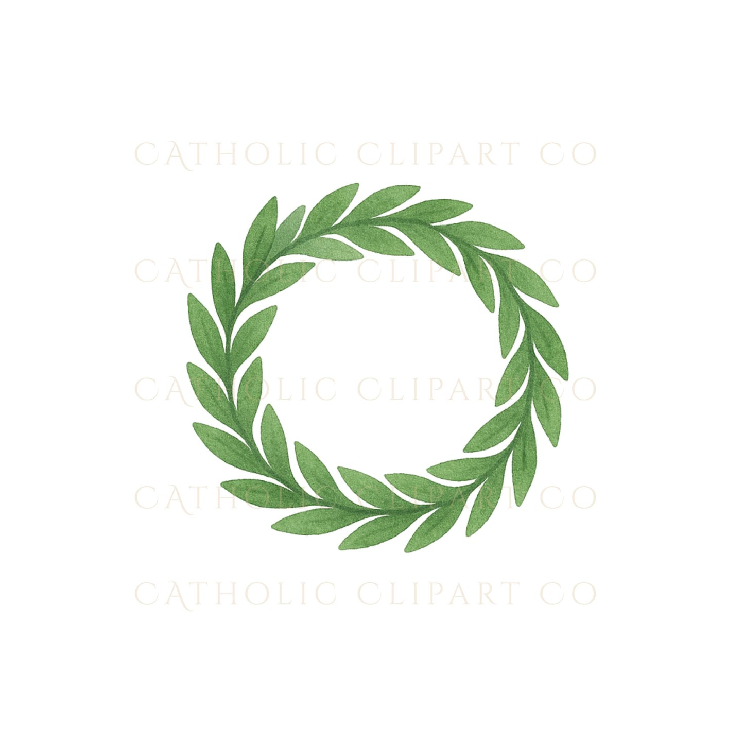 Watercolor greenery branch with berries — Rama de follaje con bayas en acuarela