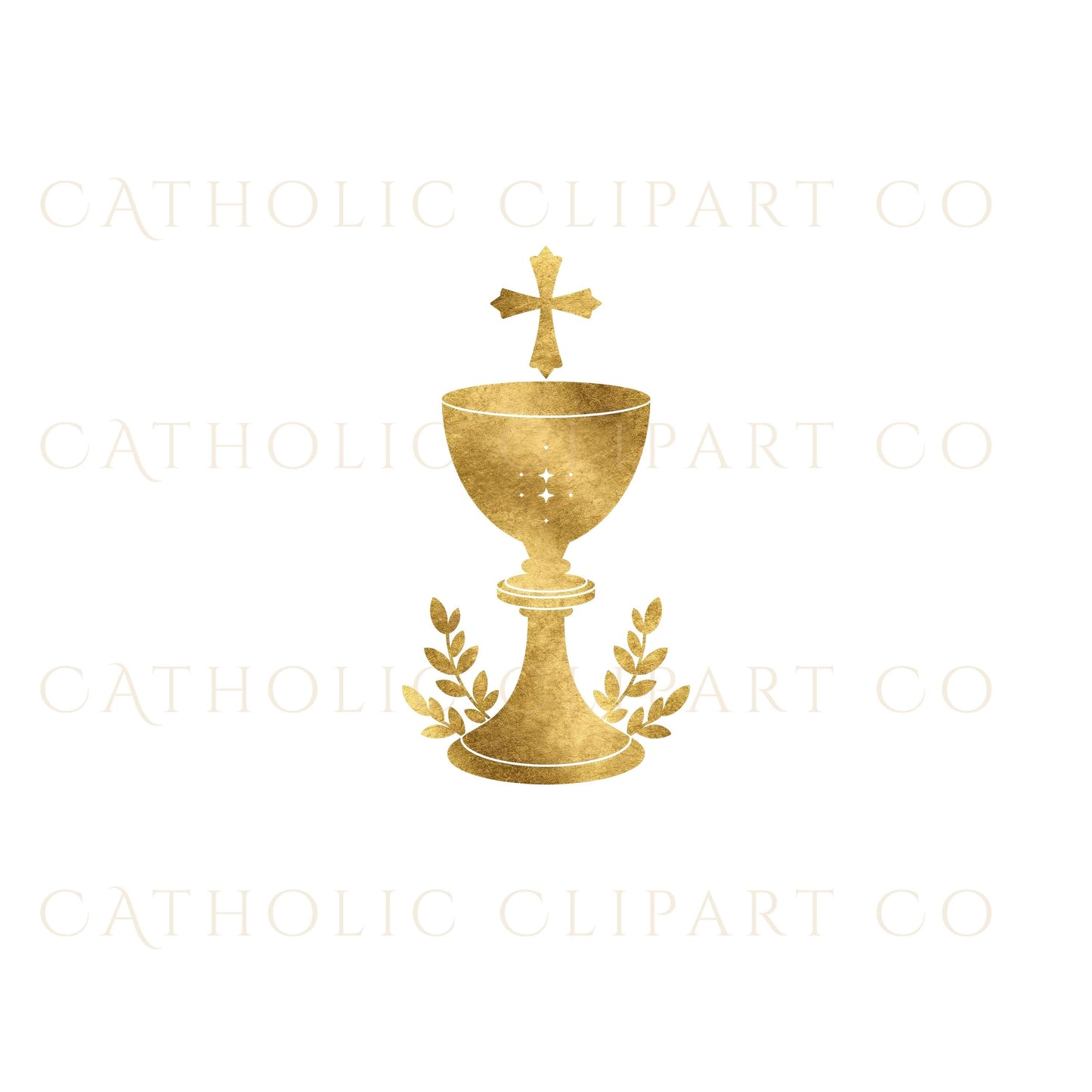 Christian Eucharist clipart set of 10 gold chalice and monstrance designs with sacred symbolism, available as PNG, JPG, and SVG files.