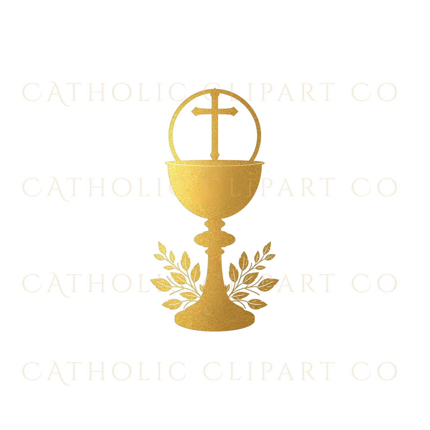 Gold monstrance and chalice clipart collection for Catholic religious projects, liturgical art, and sacrament celebration graphics.