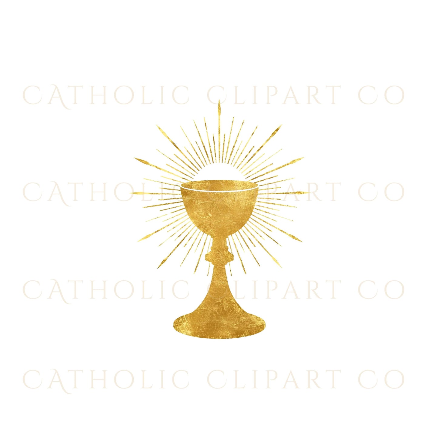 High-resolution Catholic Eucharist clipart pack with chalices and monstrances, perfect for Baptism, Mass, and First Communion artwork.