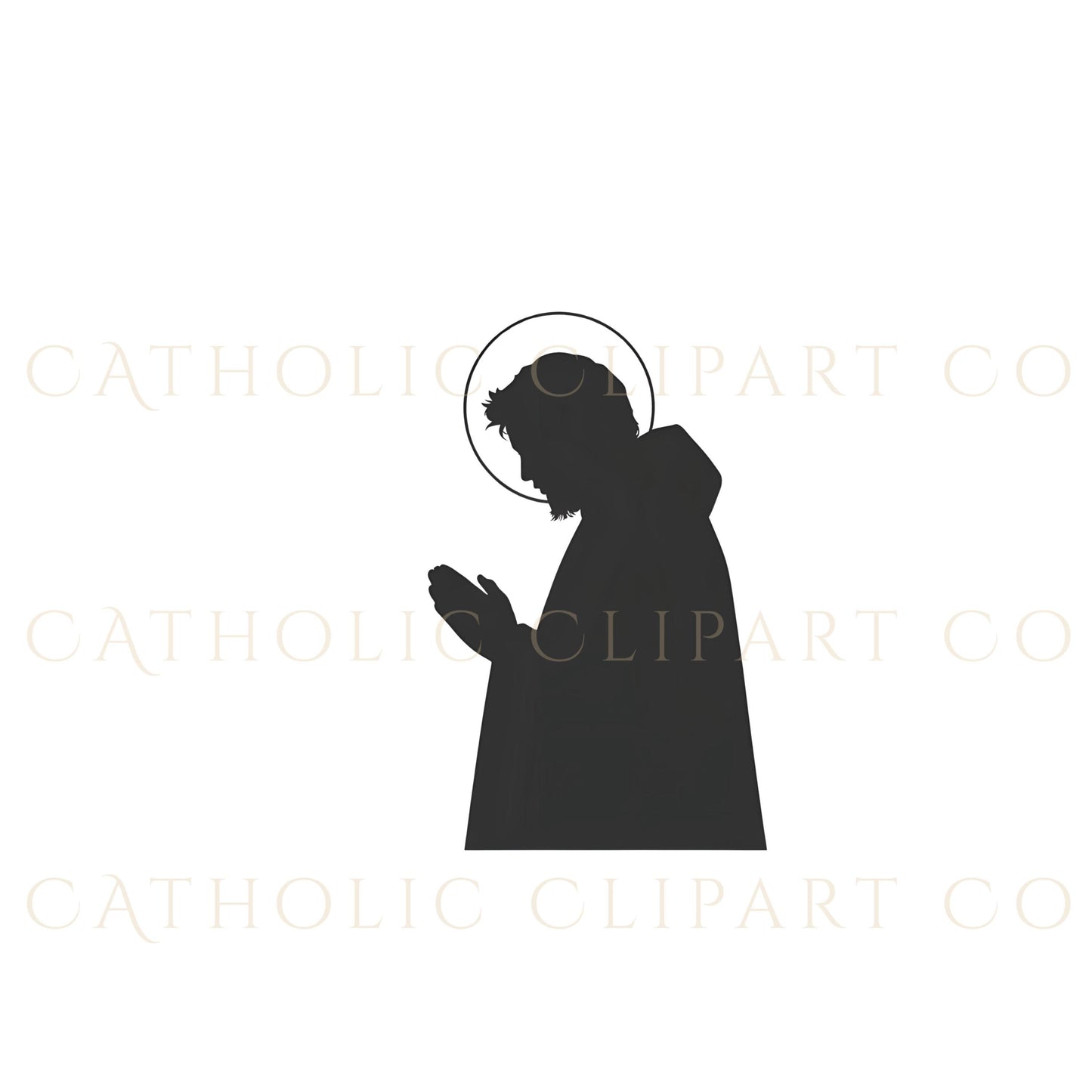 Religious outline clipart, arte de líneas religiosas católicas