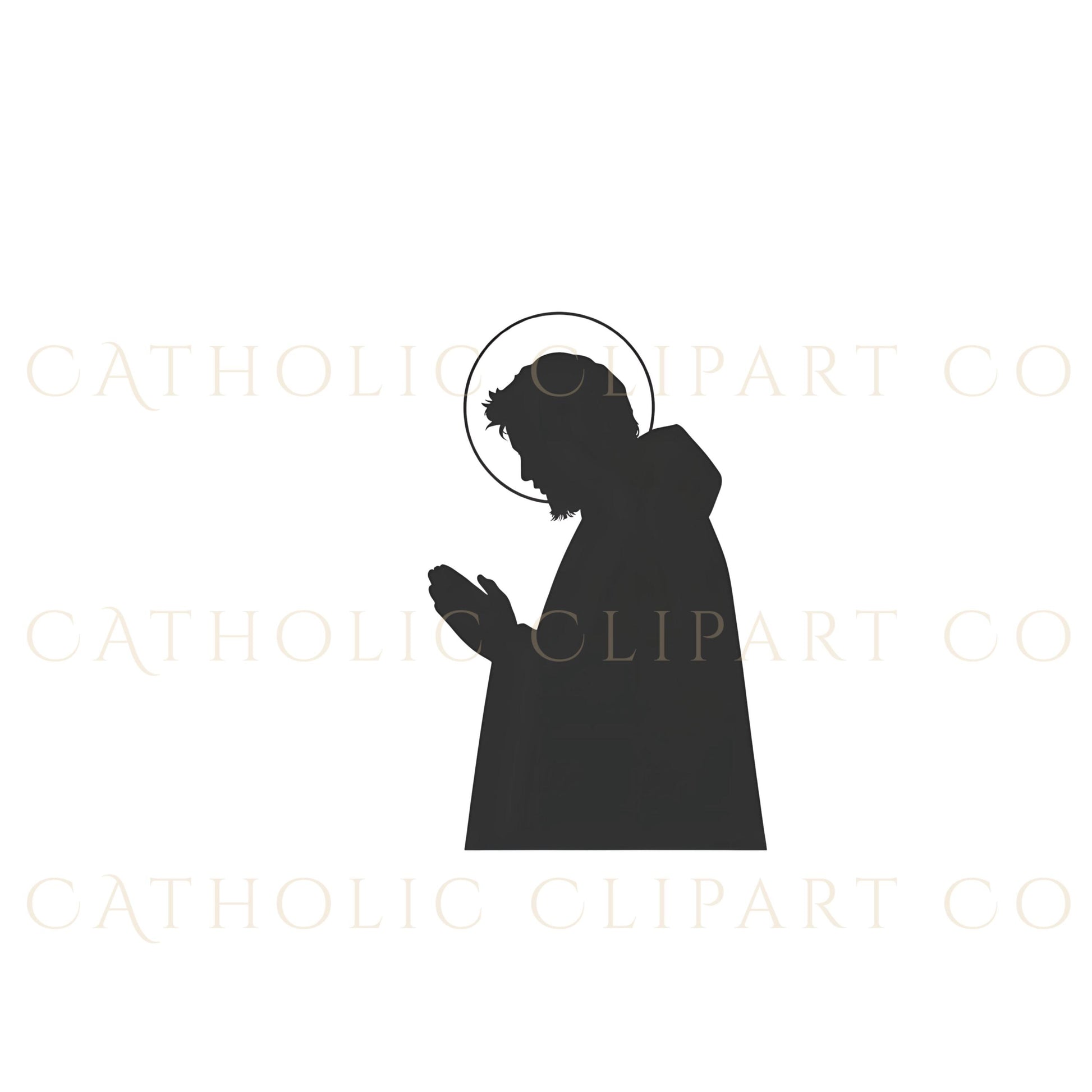 Religious outline clipart, arte de líneas religiosas católicas