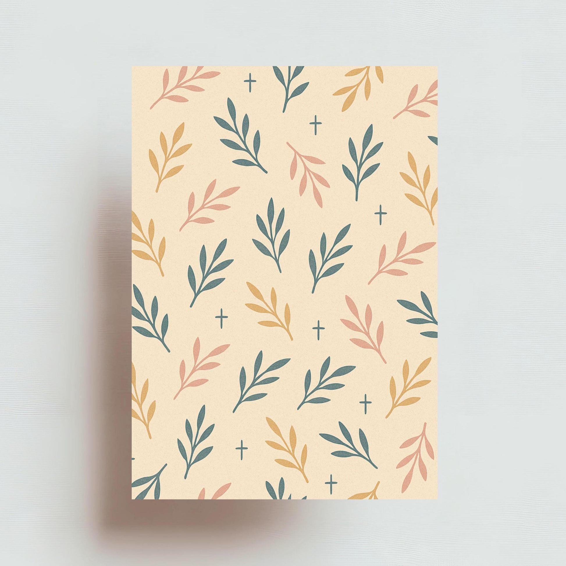 Faith-based digital scrapbook paper featuring crosses, doves, and olive branches, vintage religious design
Papel digital religioso con cruces, palomas y ramas de olivo, estilo vintage para proyectos de fe