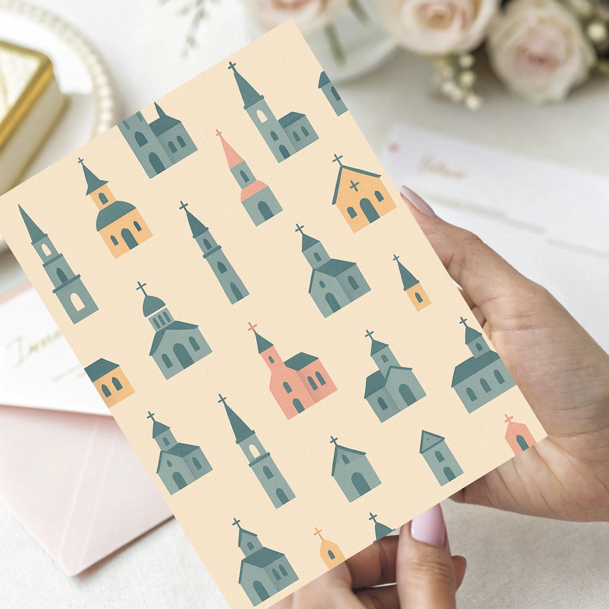 Soft minimalist Christian pattern with crosses and foliage, high-quality printable paper for Catholic art
Patrón cristiano minimalista con cruces y hojas, papel digital de alta calidad para arte católico