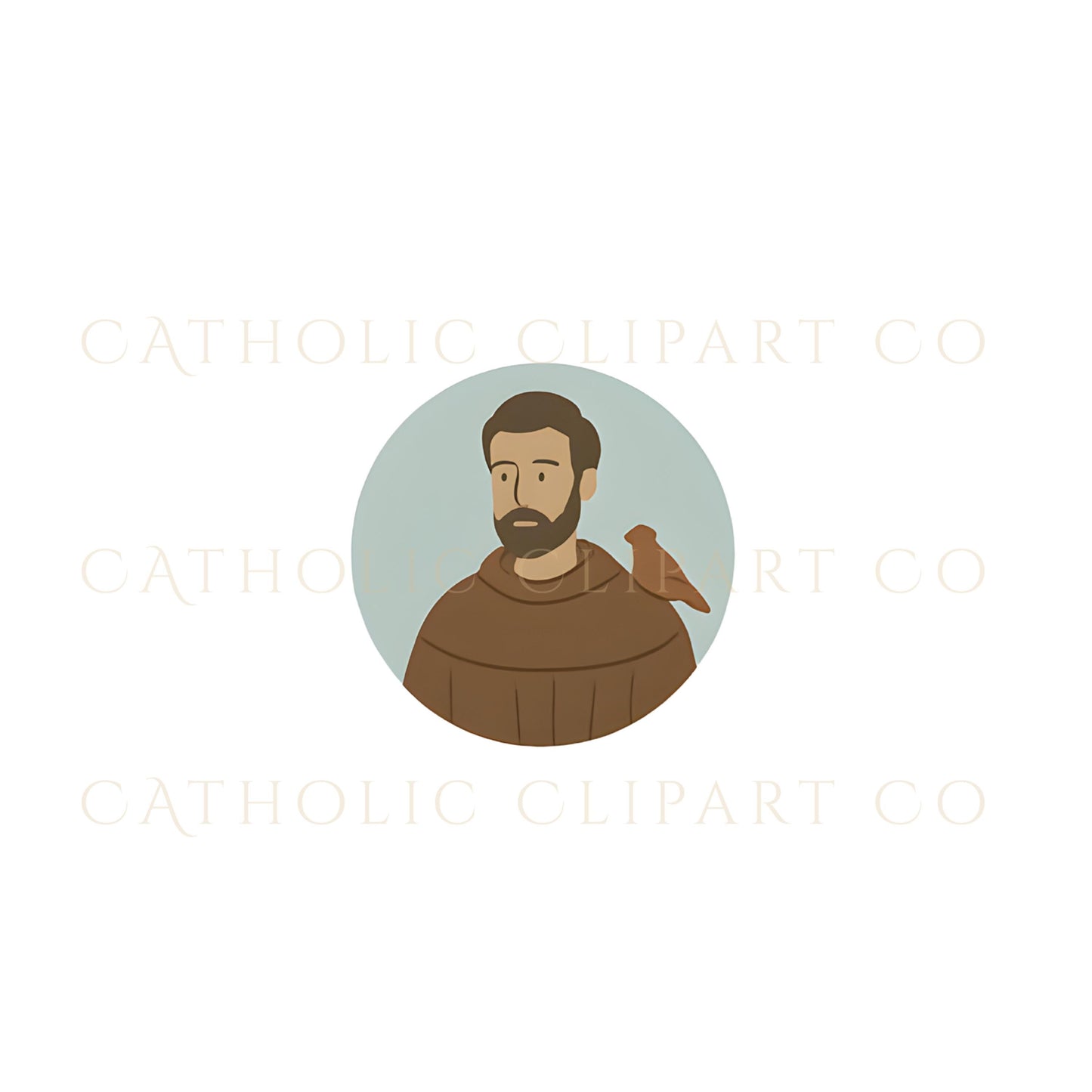 St. Joan of Arc pastel circle illustration | Santa Juana de Arco ilustración circular