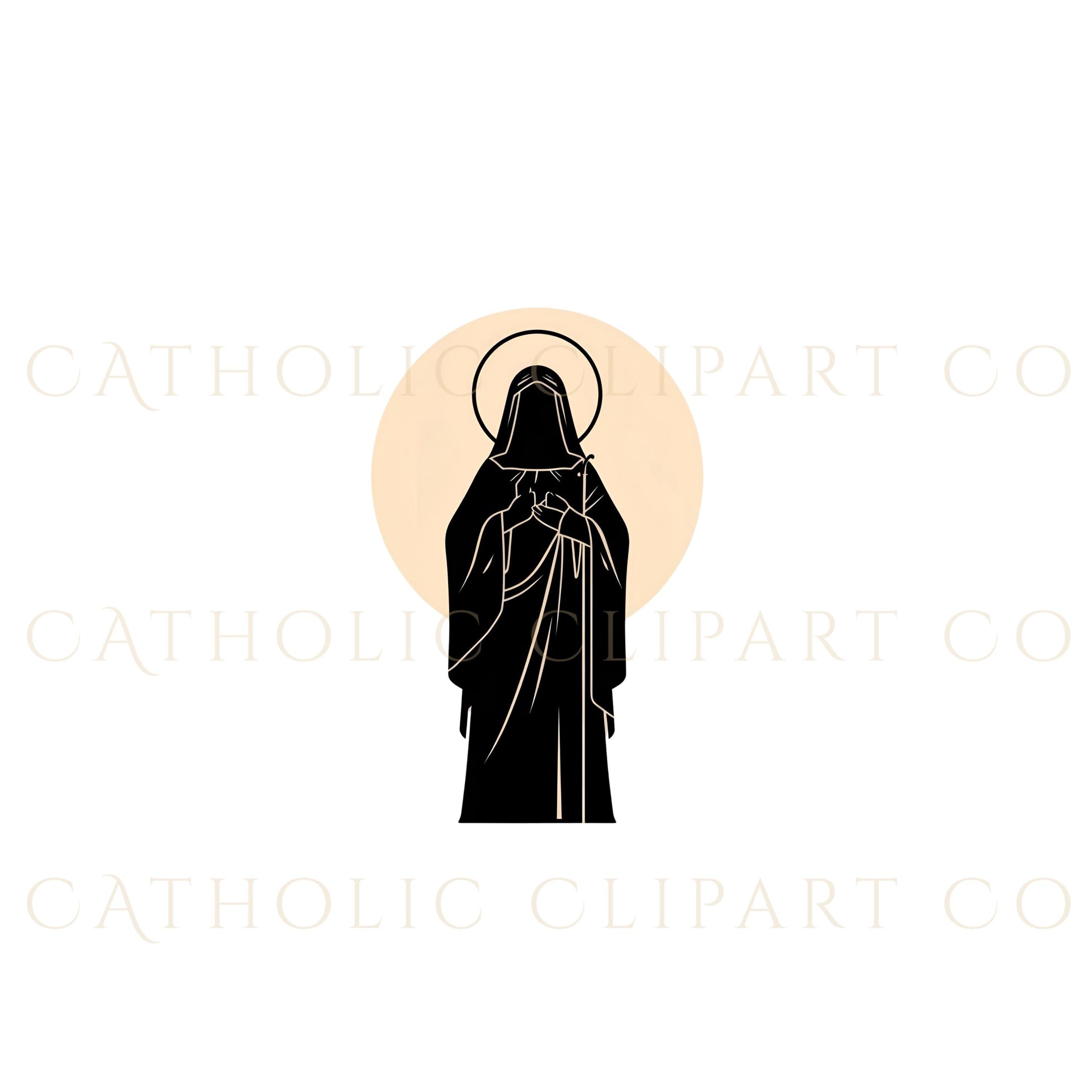Saint PNG files with halos, santos católicos con aureola ilustración