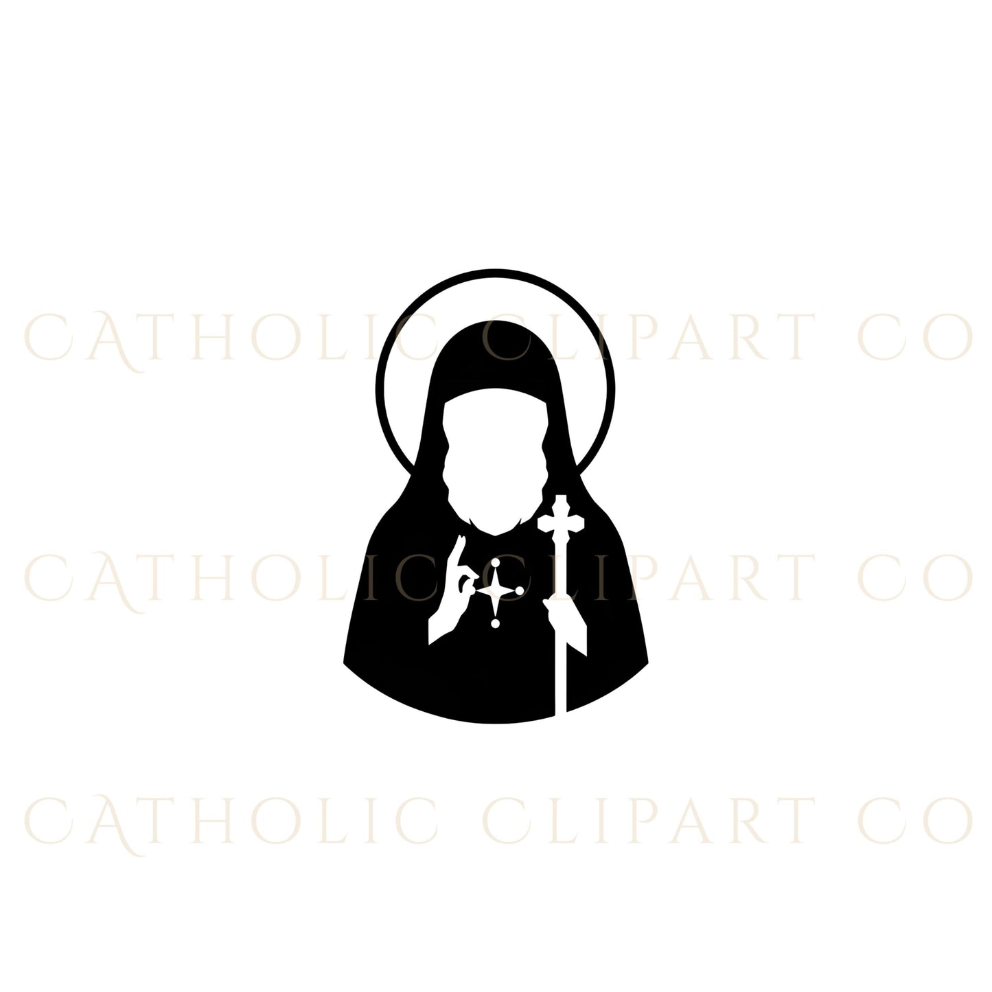 Minimal Catholic SVG set, diseño católico minimalista para Cricut