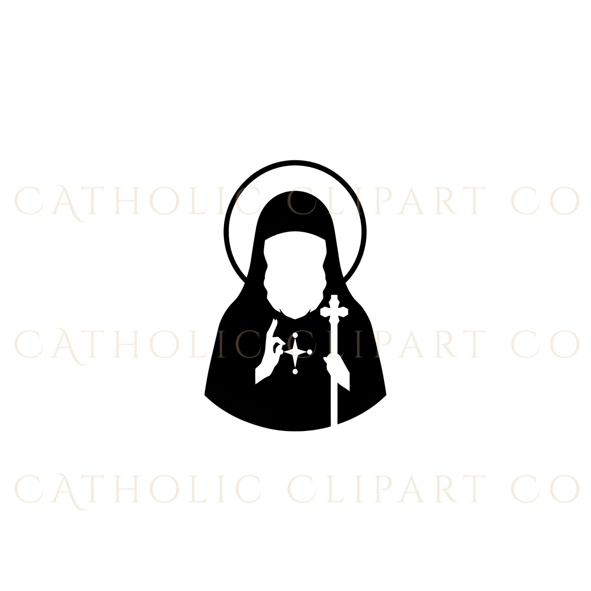 Minimal Catholic SVG set, diseño católico minimalista para Cricut