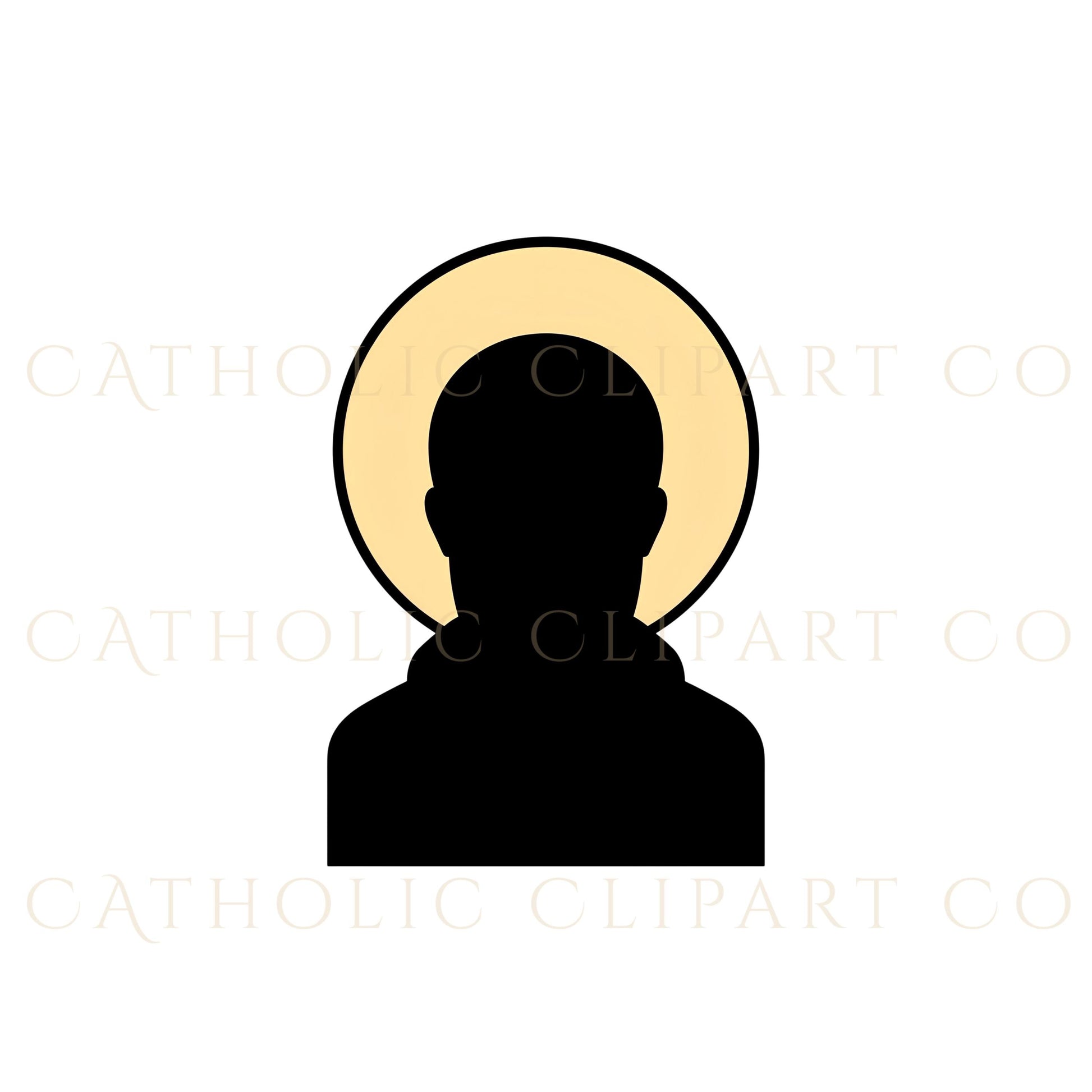 Saint outline SVG for Cricut, silueta de santo para proyectos cristianos