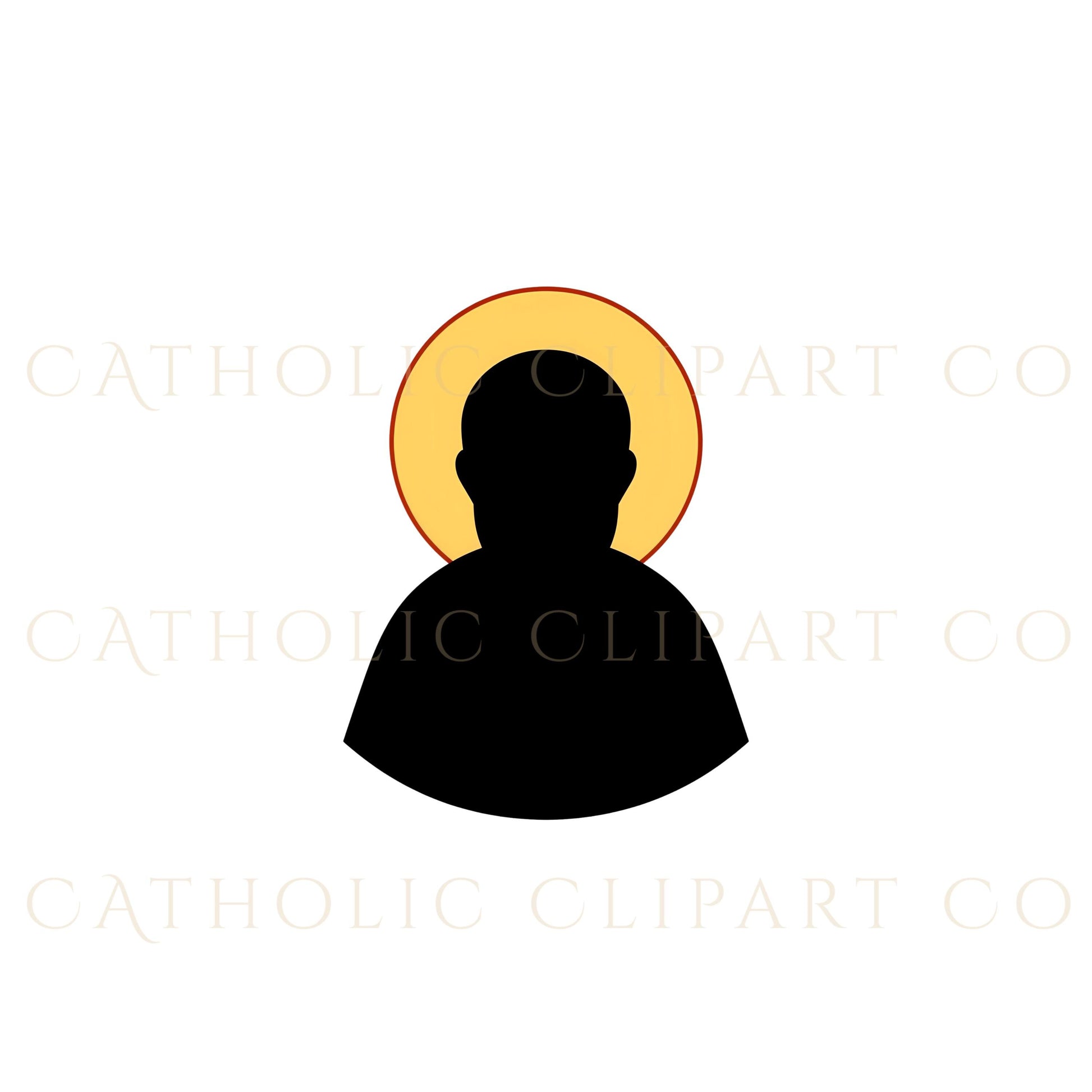Catholic Saint Clipart Bundle | Saint Outline SVG PNG JPG | Religious Silhouette Pack for Cricut, Christian Art, Faith Design
