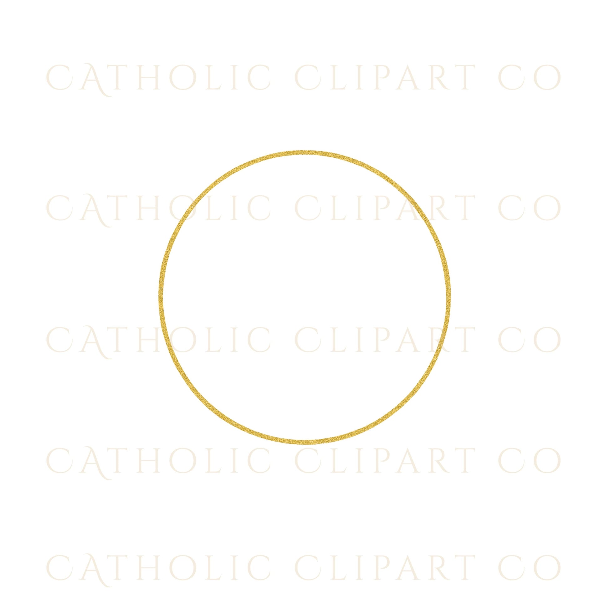 Ornate gold foil border for Catholic designs / Borde ornamentado en oro foil para diseños católicos