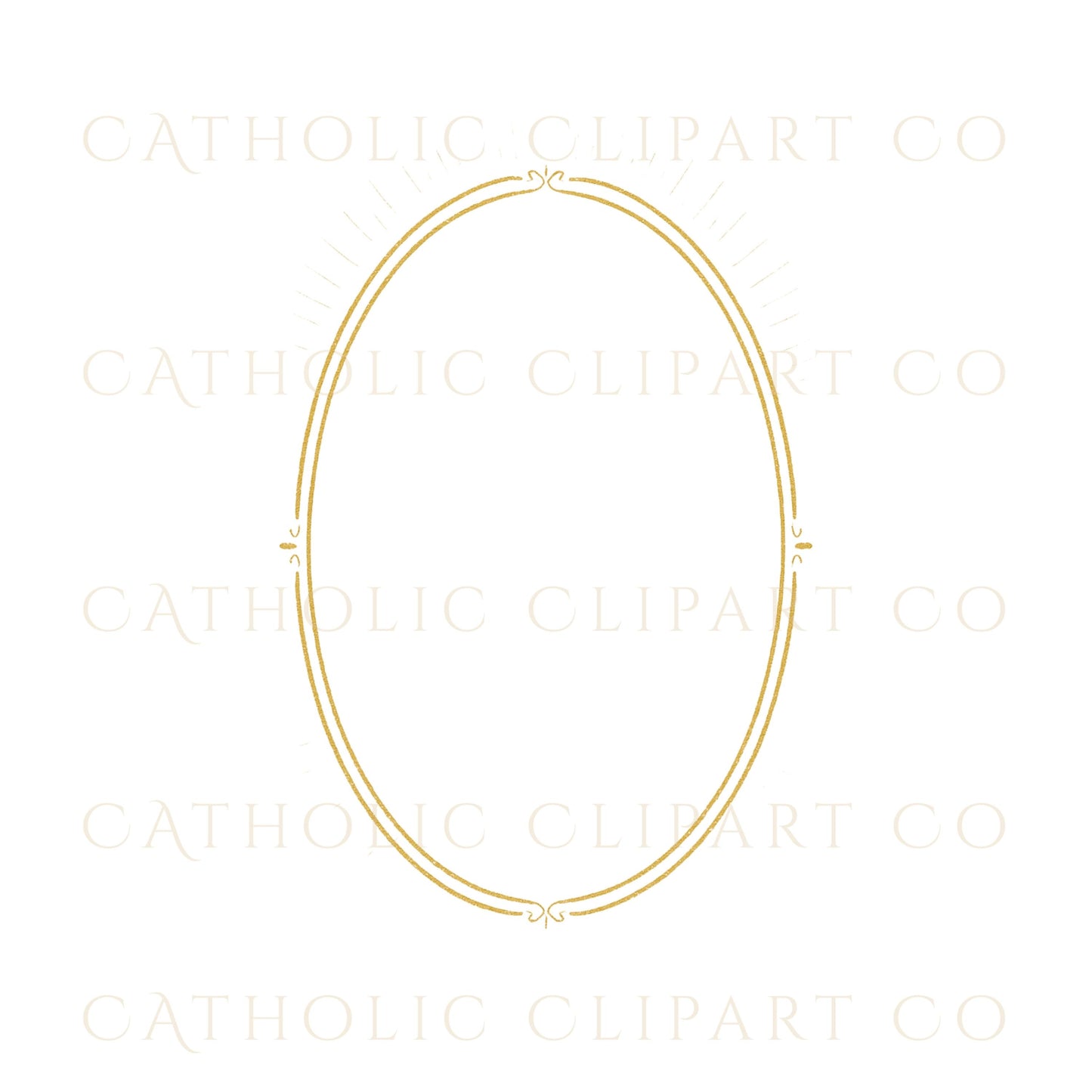 Elegant gold border for devotional artwork / Borde dorado elegante para arte devocional
