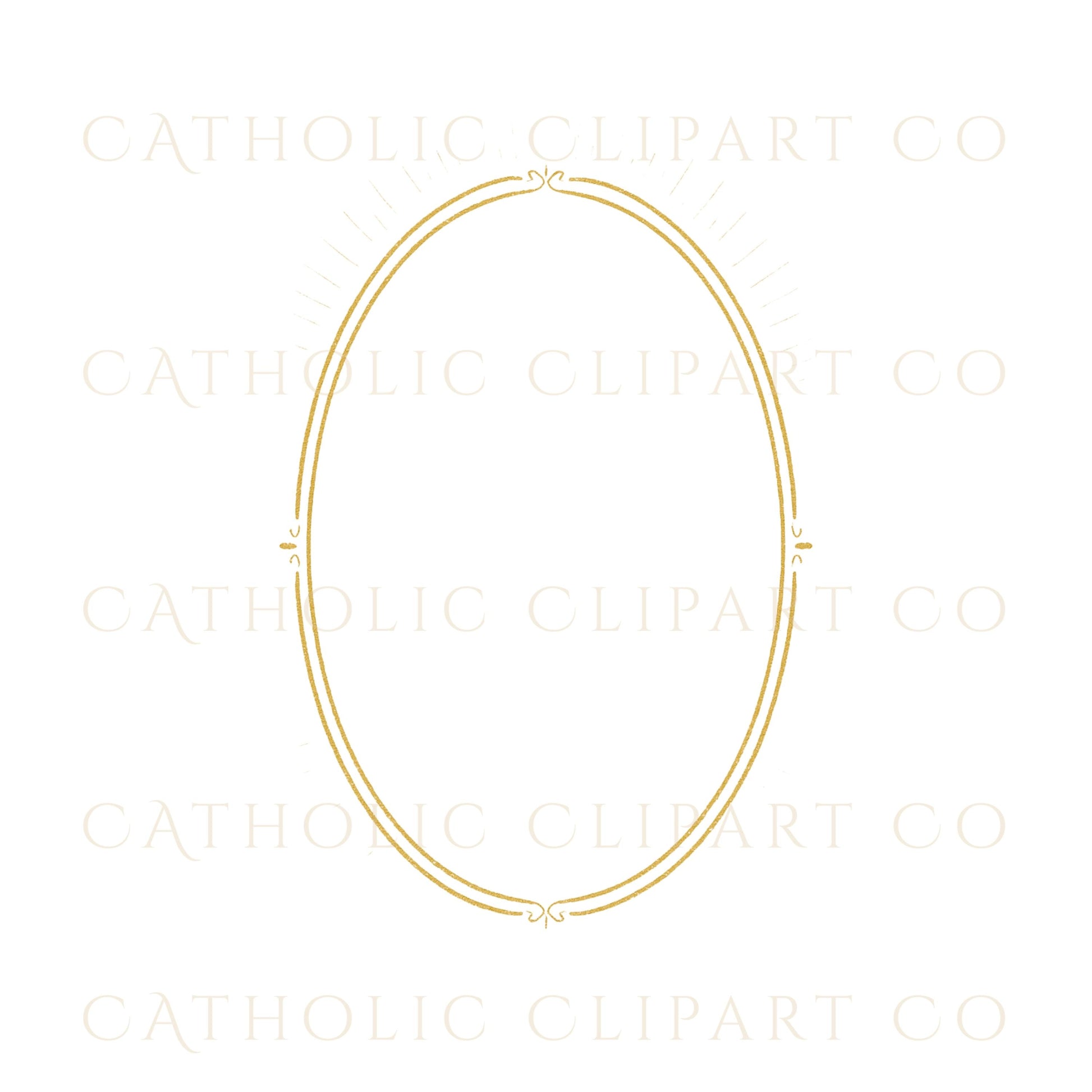 Elegant gold border for devotional artwork / Borde dorado elegante para arte devocional