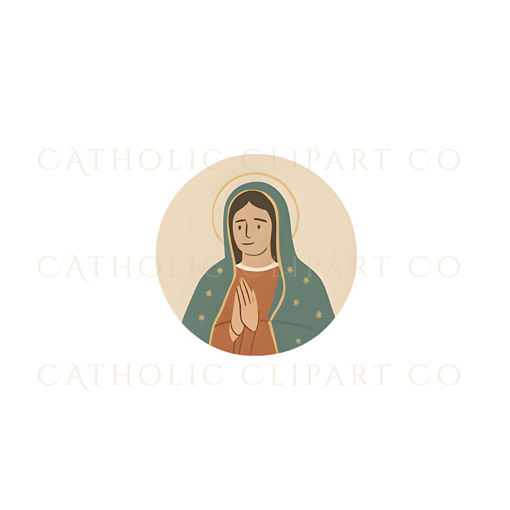 St. Francis with bird flat icon art | San Francisco con ave icono minimalista