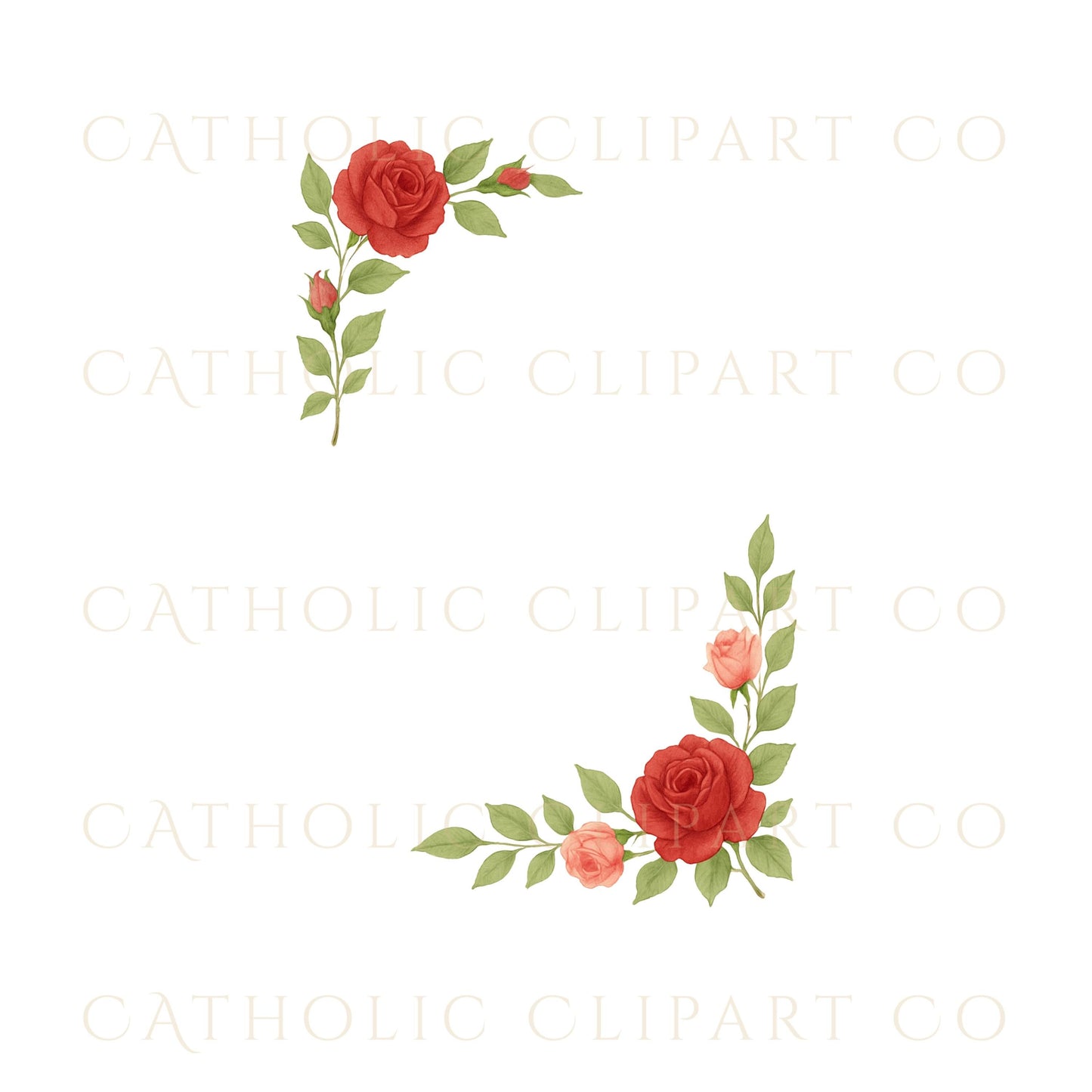 Rectangle gold frame with elegant rose accents – marco rectangular dorado con acentos de rosas