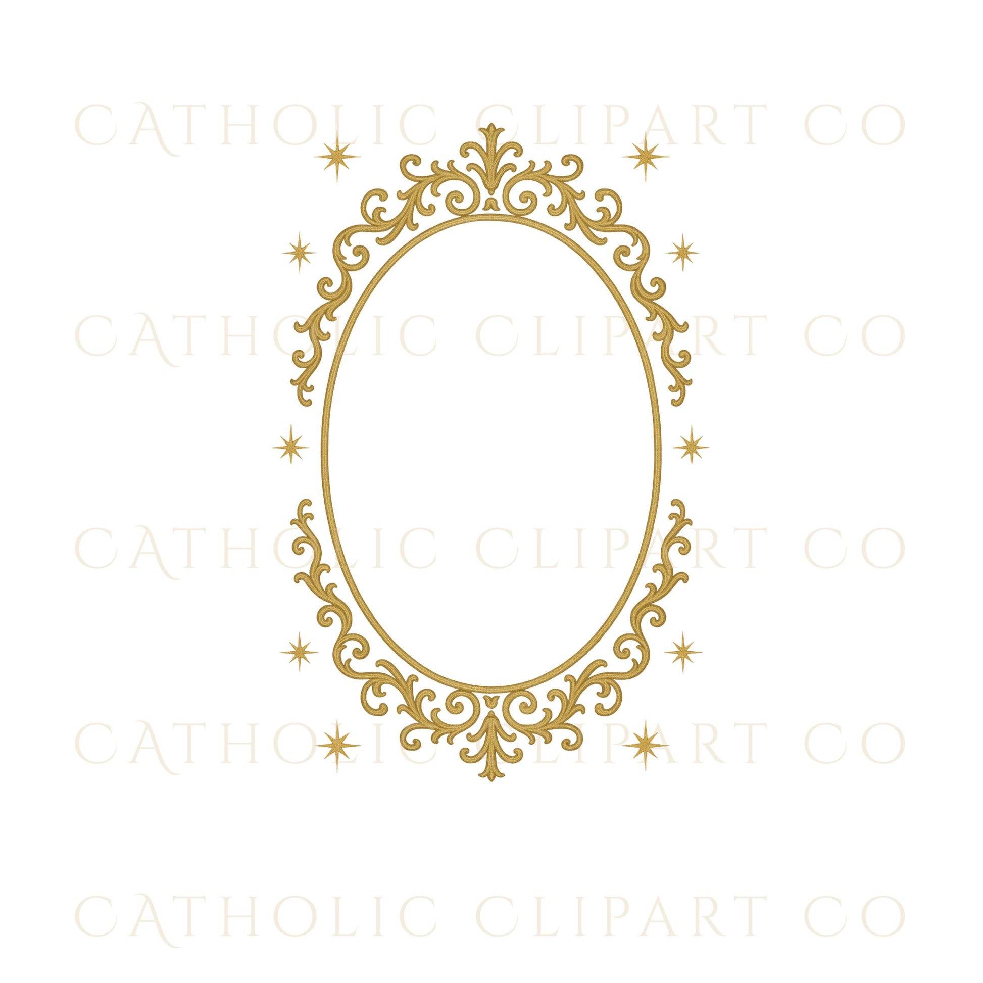 Minimal gold line frame with soft decorative corners – marco dorado minimalista con esquinas decorativas